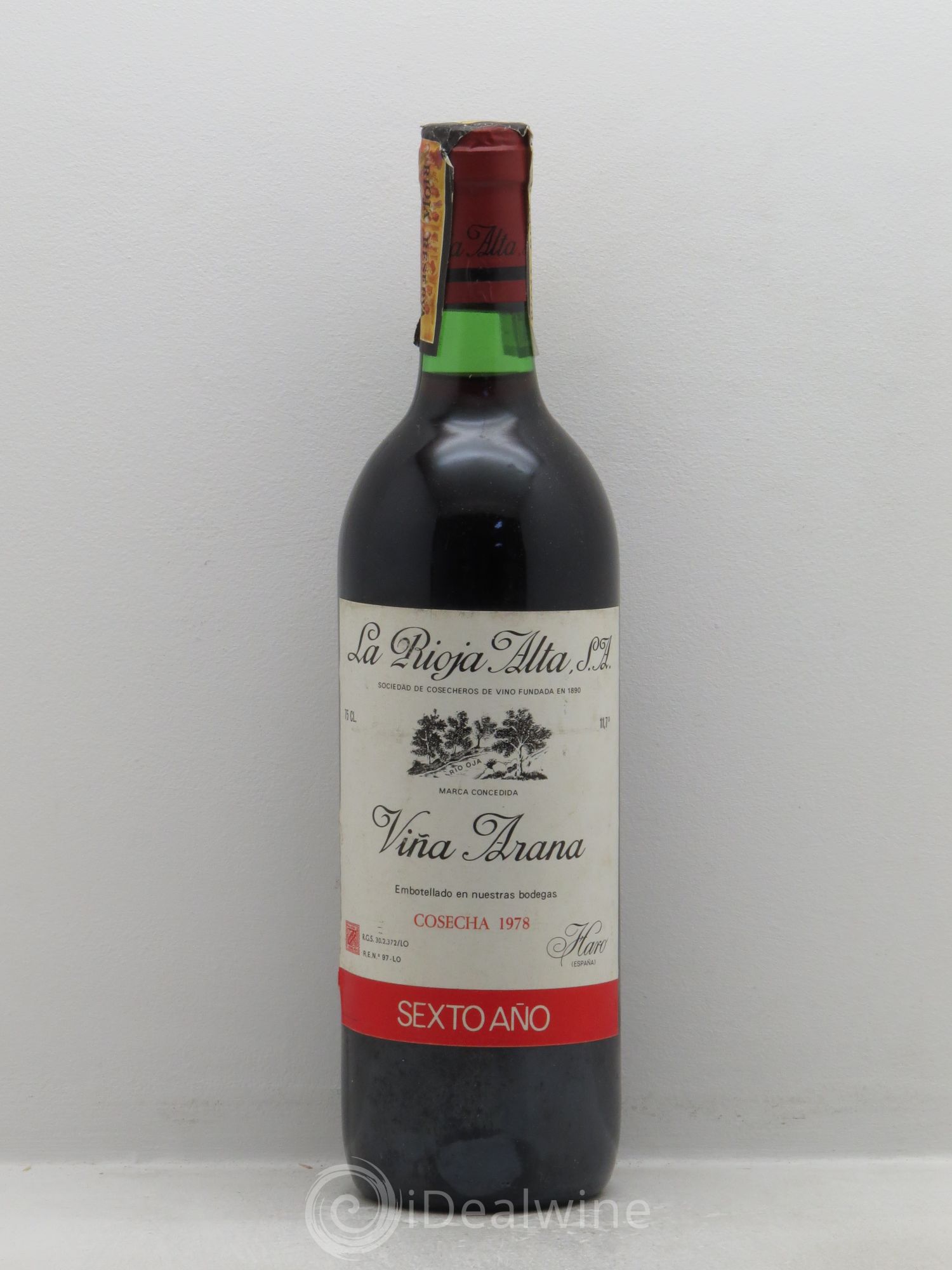 Rioja DOCA Vina Arana Sexto Ano la Rioja Alta 1978 - Lot de 1 bouteille - 0