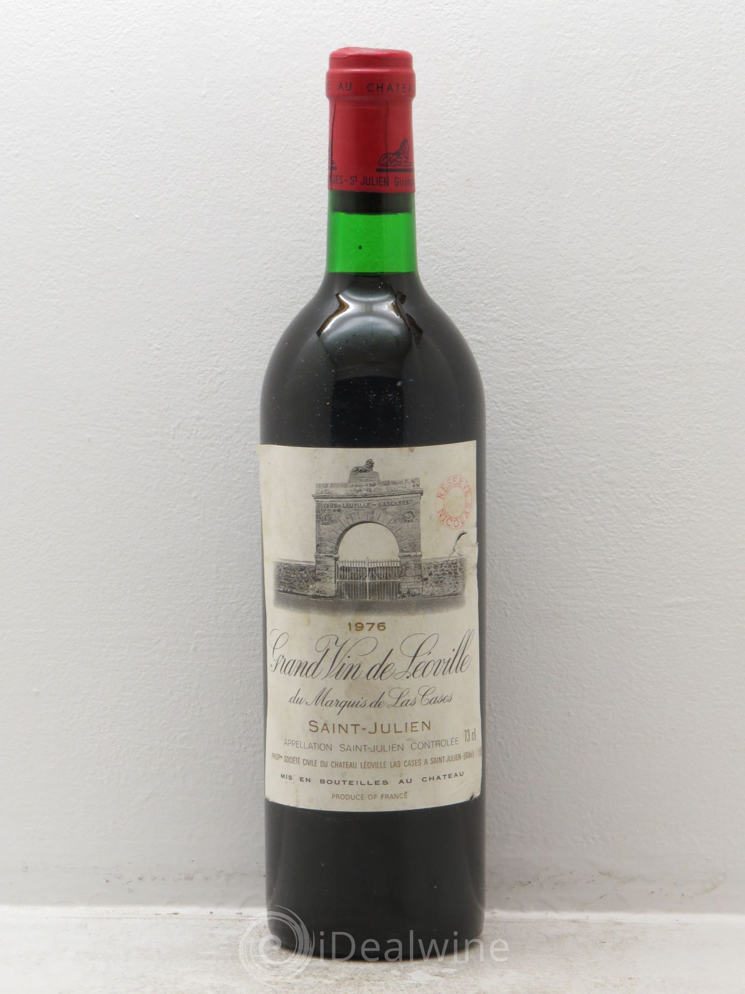 Château Léoville Las Cases 2ème Grand Cru Classé (Tampon Nicolas) 1976 - Lot de 1 bouteille - 0