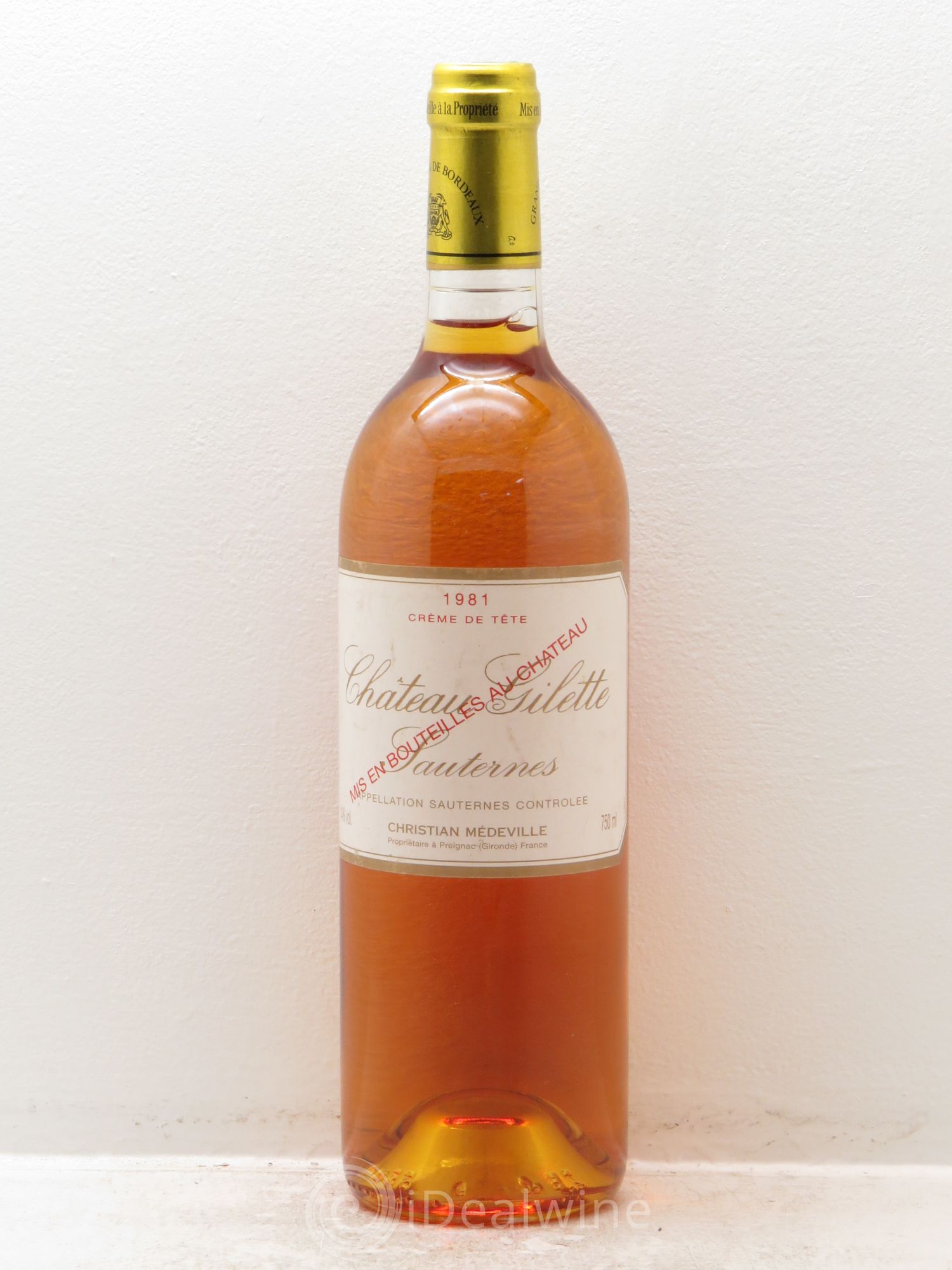 Château Gilette - Crème de Tête 1981 - Lotto di 1 bottiglia - 0
