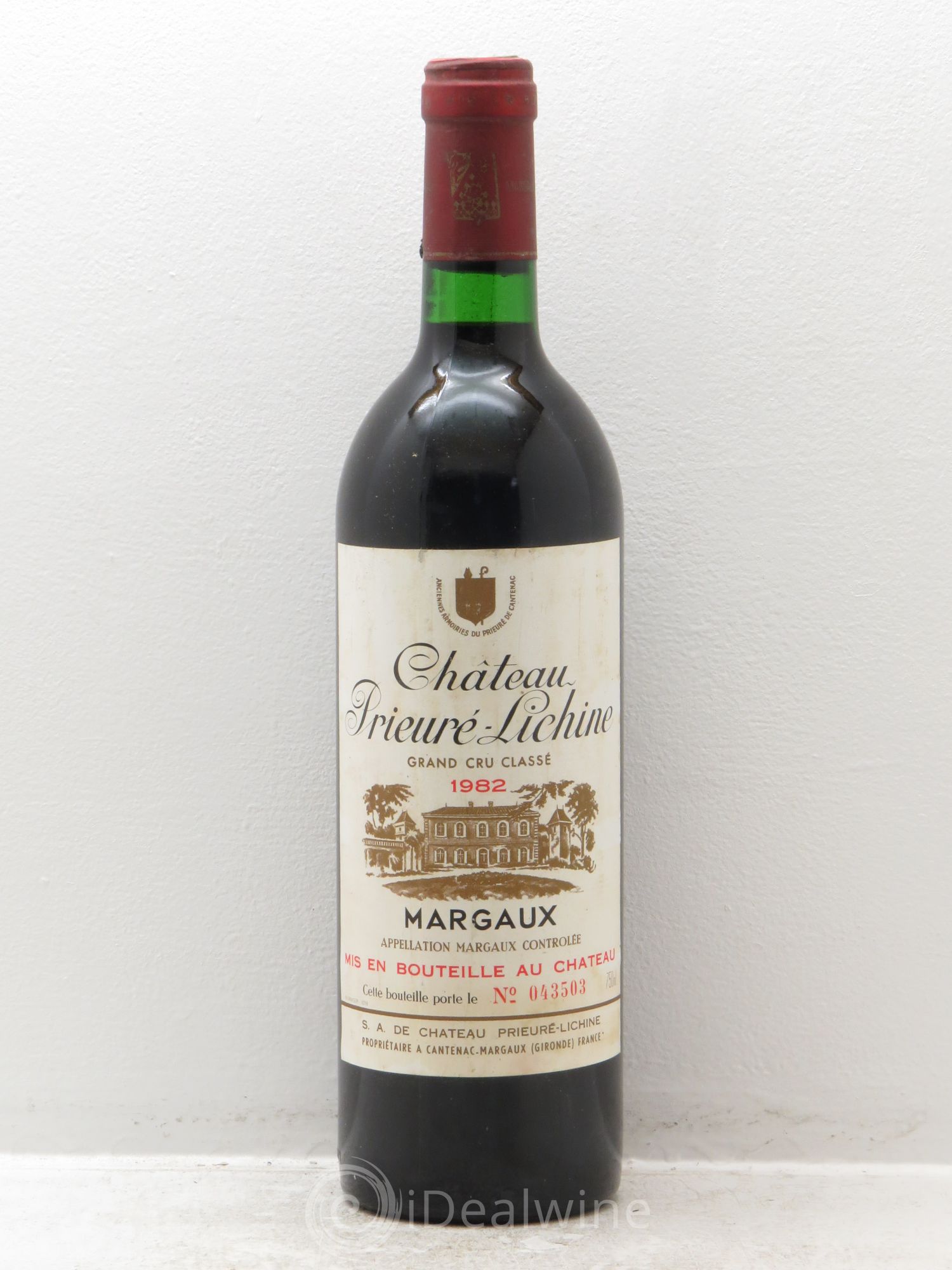 Château Prieuré Lichine 4ème Grand Cru Classé 1982 - Lot de 1 bouteille - 0