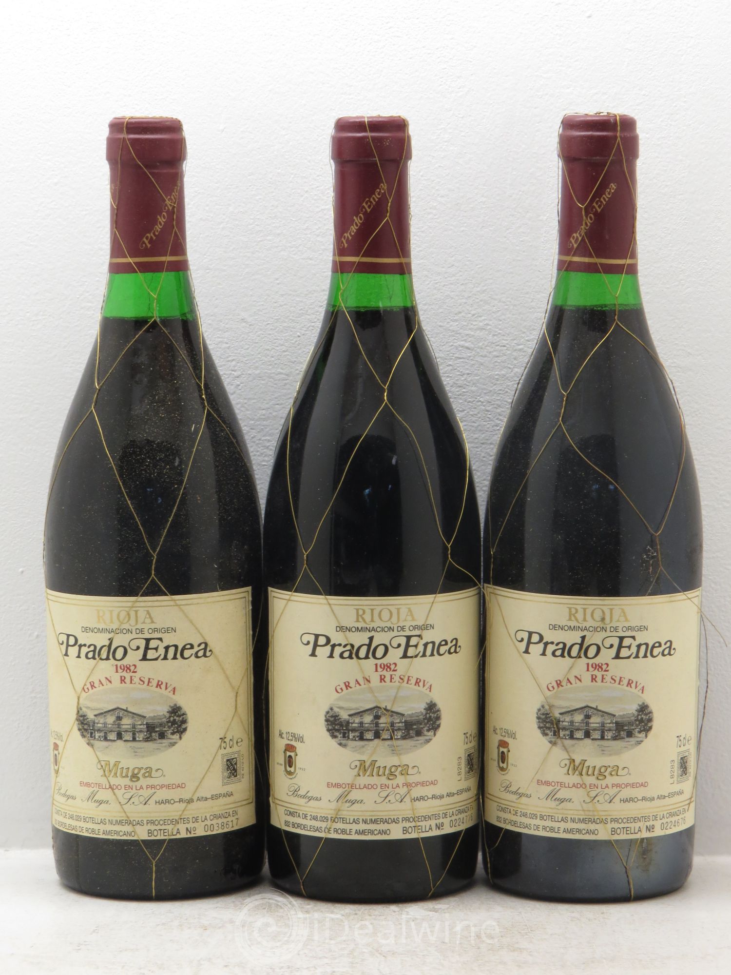 Rioja DOCA Muga Prado Enea Gran Reserva 1982 - Lotto di 3 bottiglie - 0