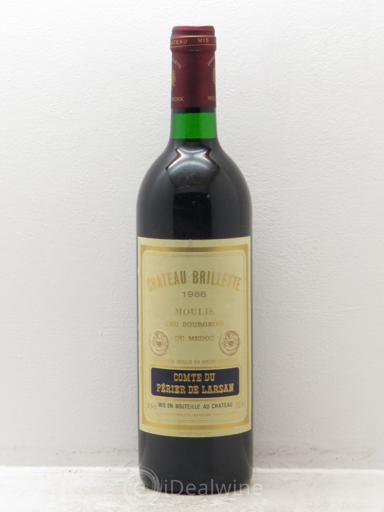 Château Brillette Cru Bourgeois 1986 - Lot de 1 bouteille - 0