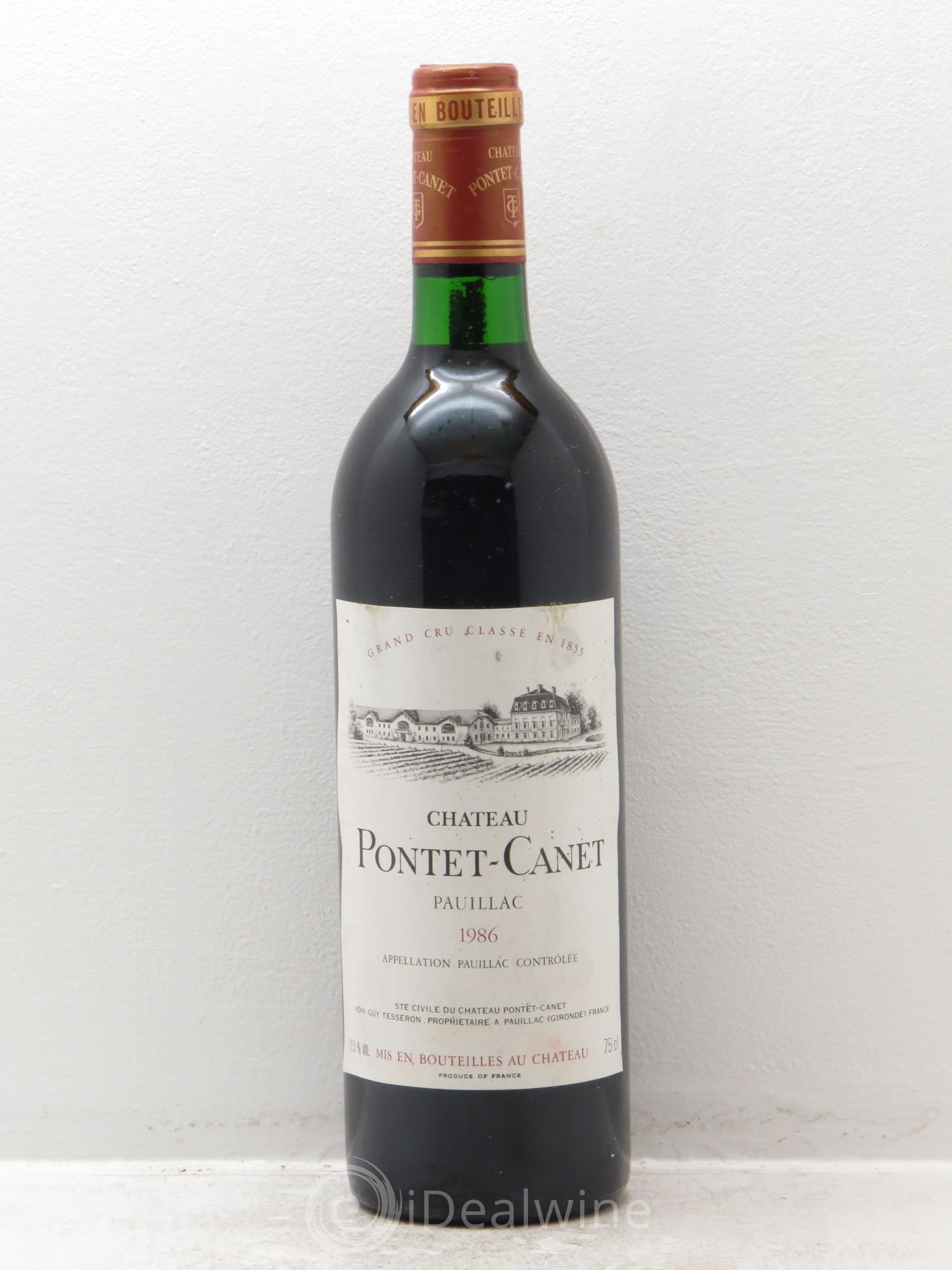 Château Pontet Canet 5ème Grand Cru Classé 1986 - Lot de 1 bouteille - 0