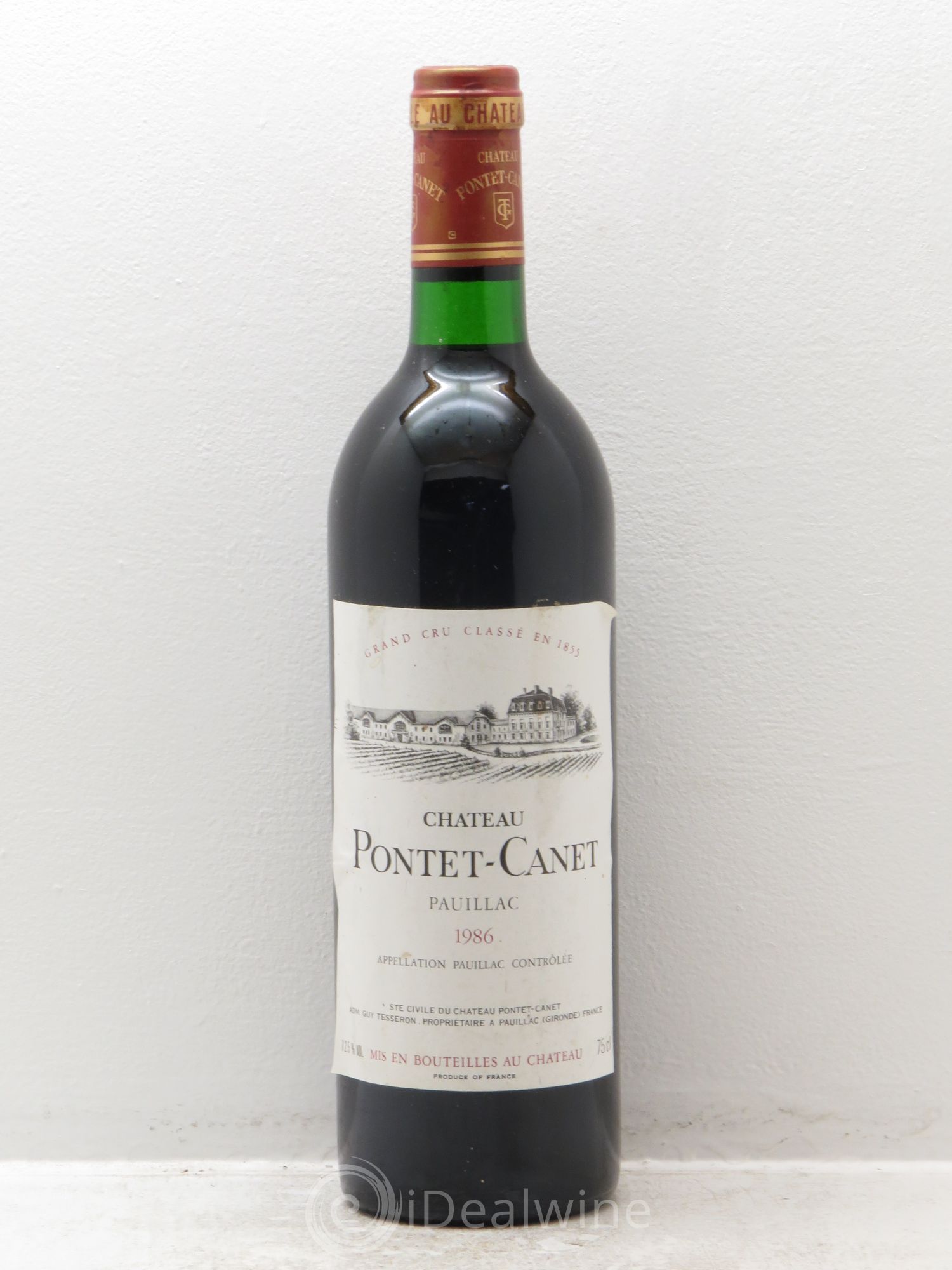 Château Pontet Canet 5ème Grand Cru Classé 1986 - Lot de 1 bouteille - 0