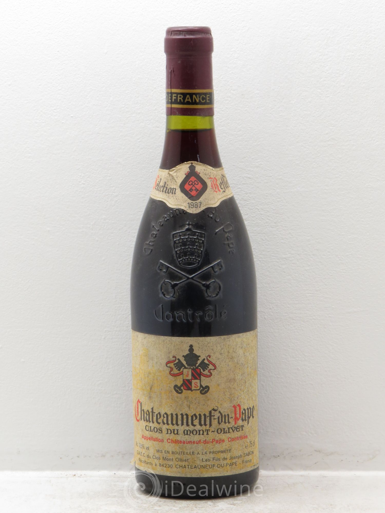 Châteauneuf-du-Pape Clos du Mont-Olivet Sélections Reflets 1987 - Lot de 1 bouteille - 0