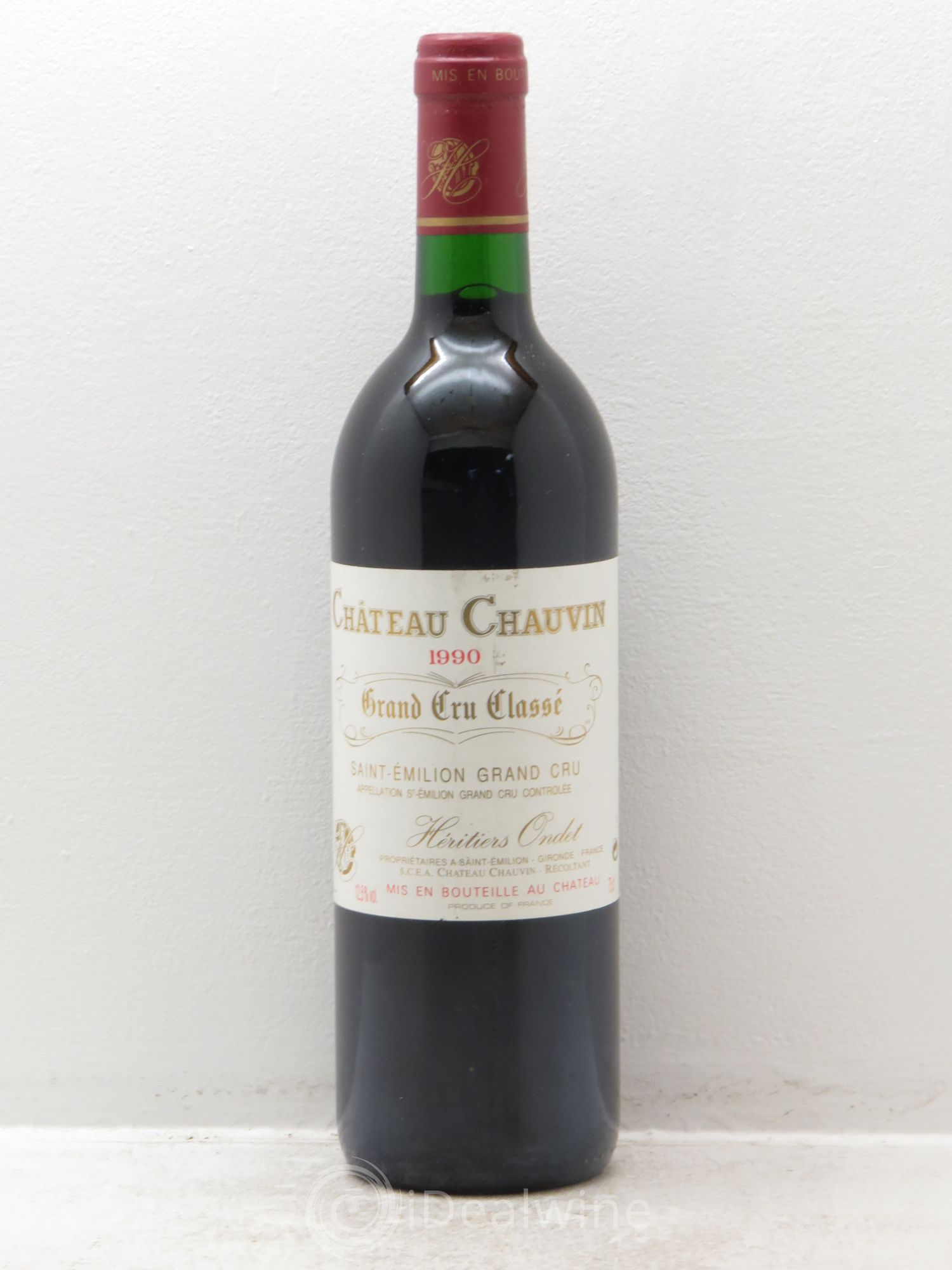 Château Chauvin Grand Cru Classé 1990 - Lot de 1 bouteille - 0