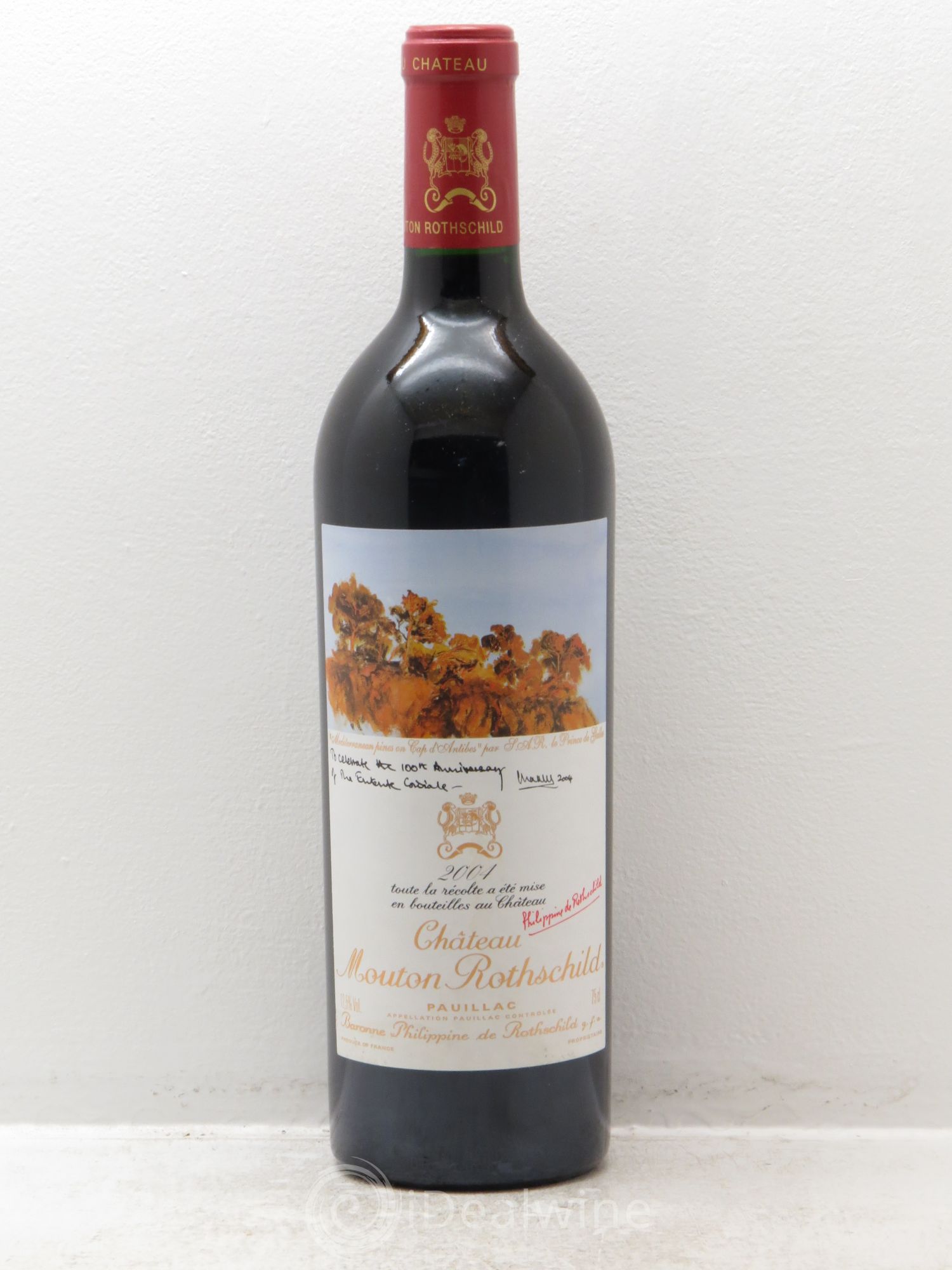 Château Mouton Rothschild 1er Grand Cru Classé 2004 - Lot de 1 bouteille - 0