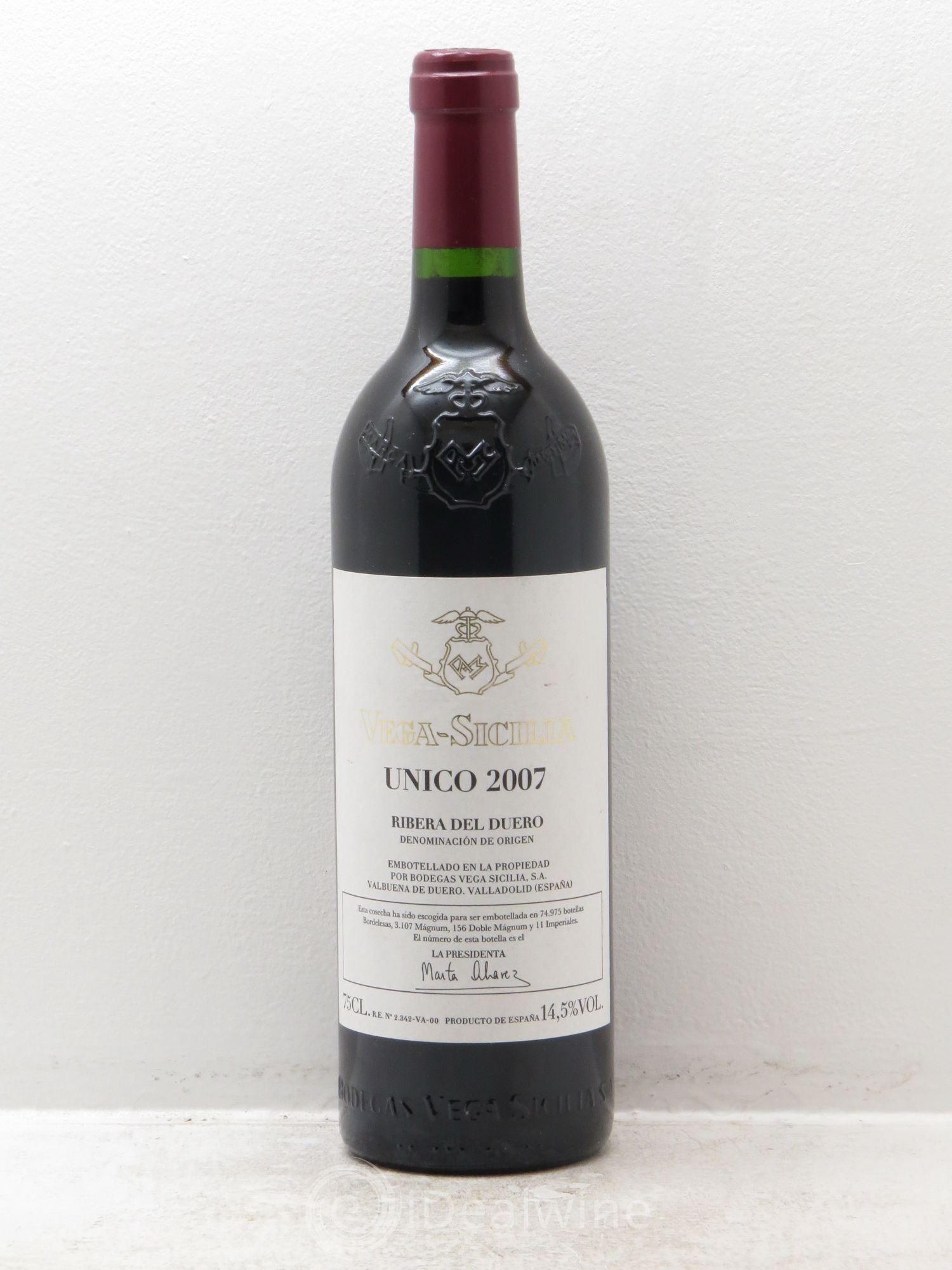 Ribera Del Duero DO Vega Sicilia Unico Famille Alvarez 2007 - Lot de 1 bouteille - 0