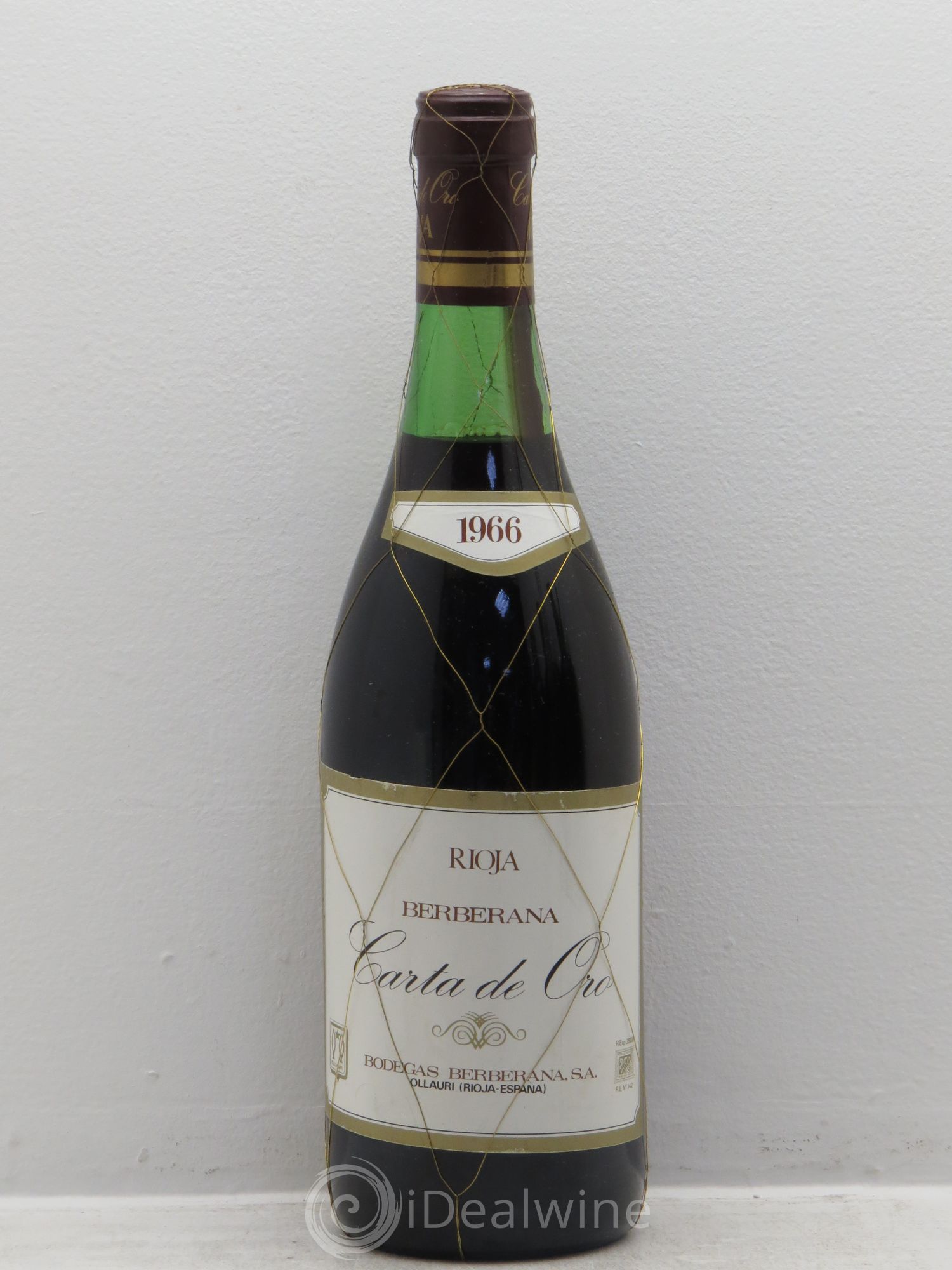 Rioja DOCA Berberana Carta de Oro 1966 - Lot de 1 bouteille - 0