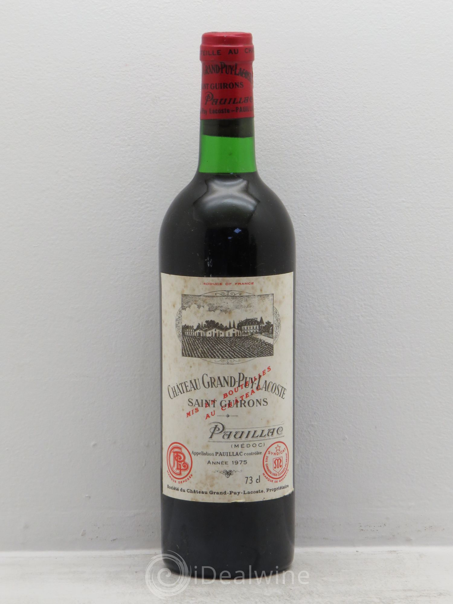 Château Grand Puy Lacoste 5ème Grand Cru Classé 1975 - Lot de 1 bouteille - 0