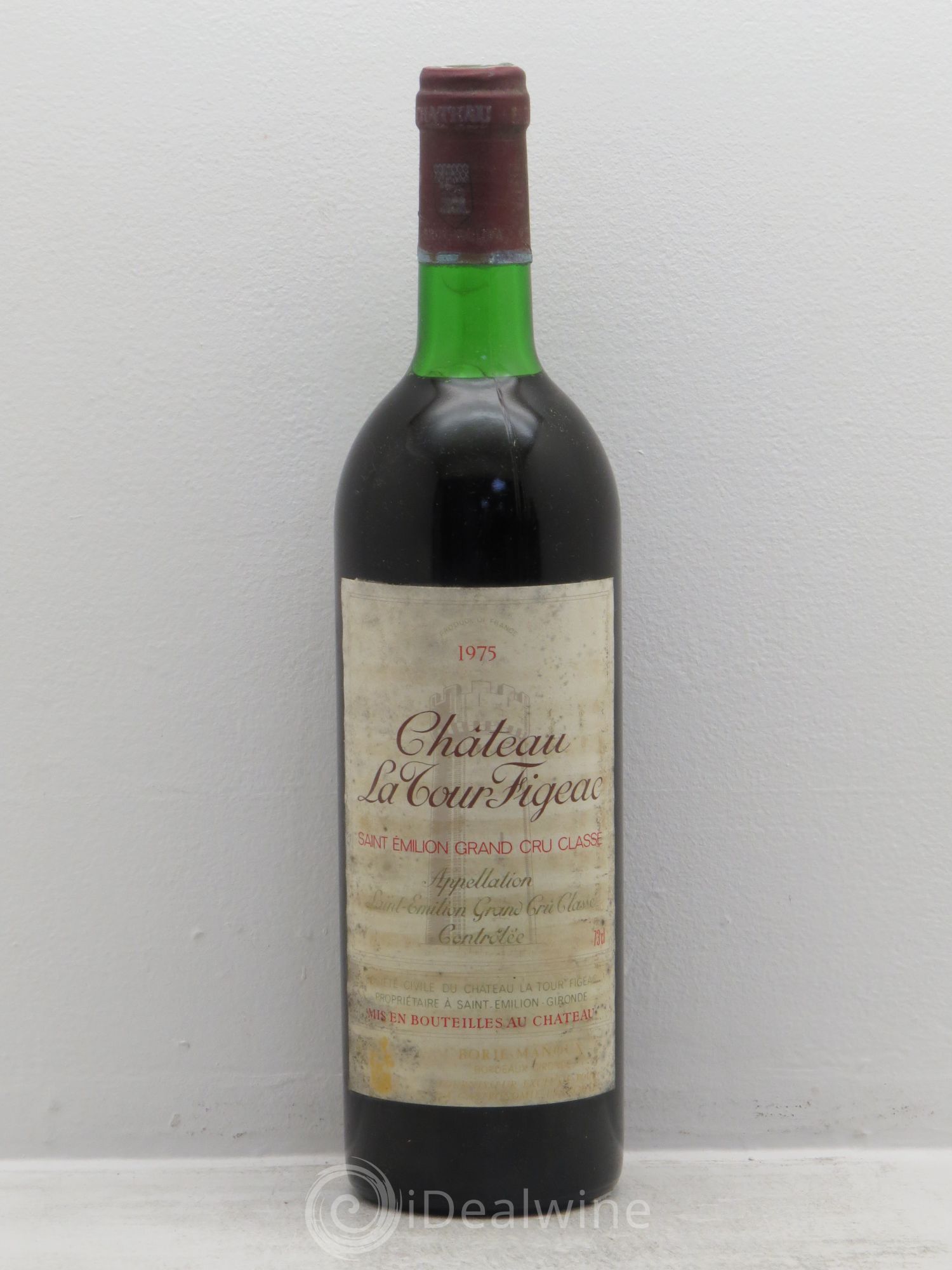 Château la Tour Figeac Grand Cru Classé 1975 - Lot de 1 bouteille - 0