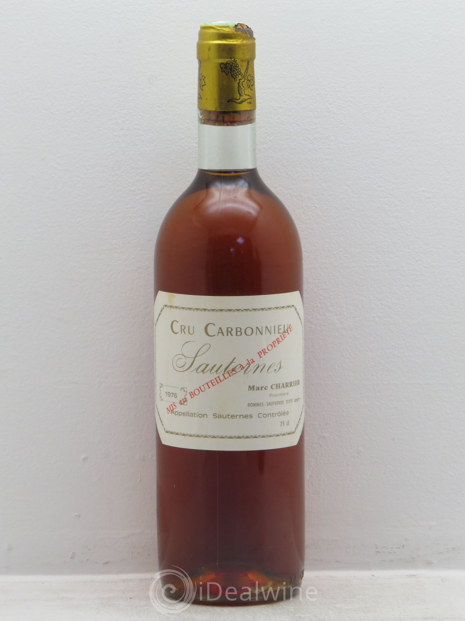Sauternes Carbonnieu Marc Charrier 1976 - Posten von 1 Flasche - 0