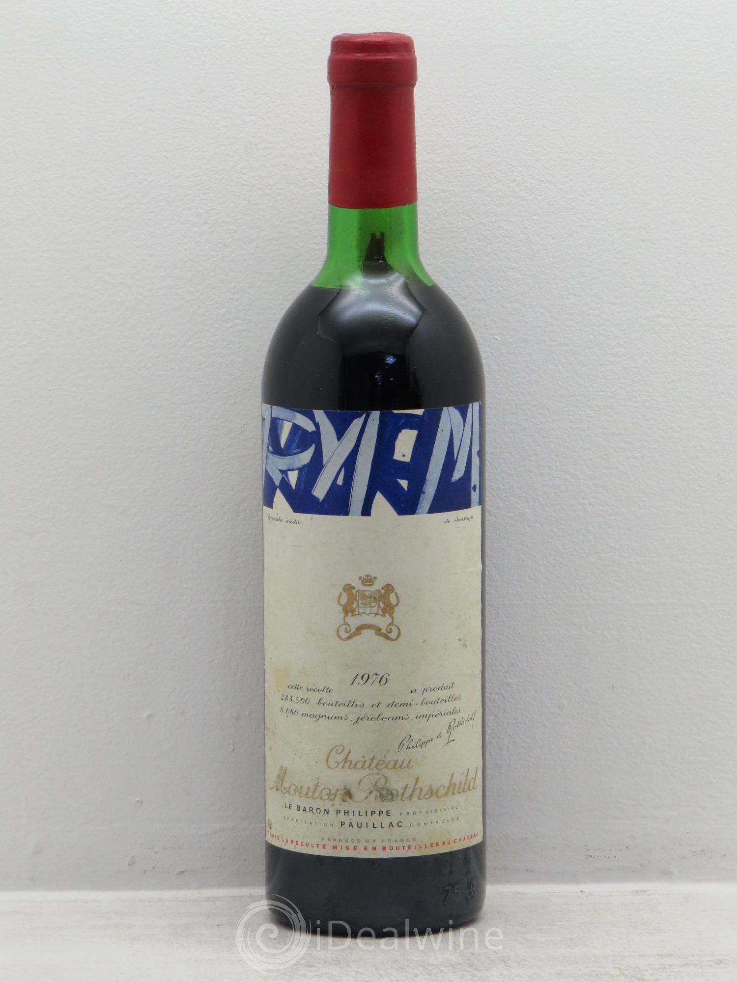 Château Mouton Rothschild 1er Grand Cru Classé 1976 - Lot de 1 bouteille - 0