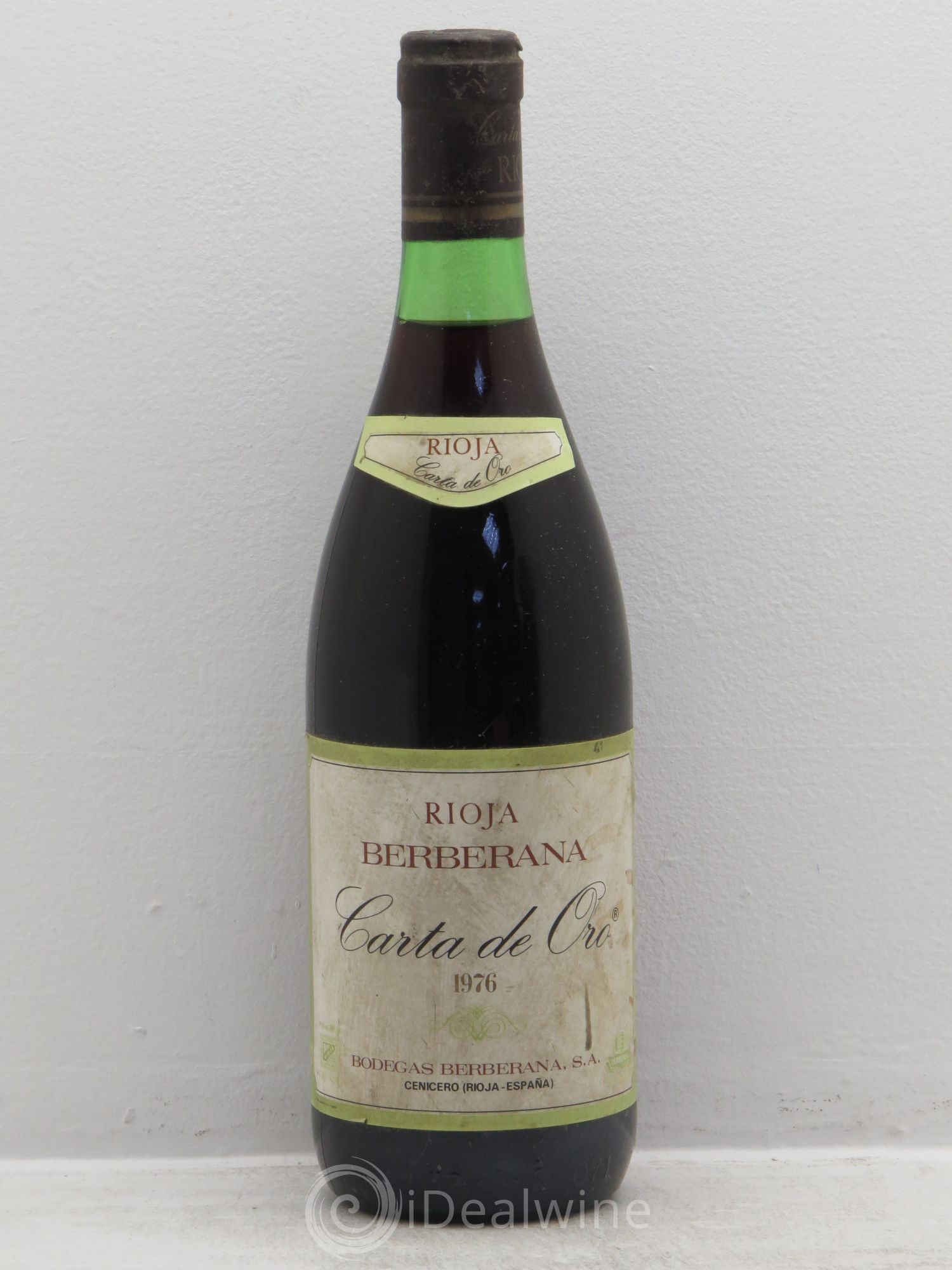 Rioja DOCA Berberana Carta de Oro 1976 - Posten von 1 Flasche - 0