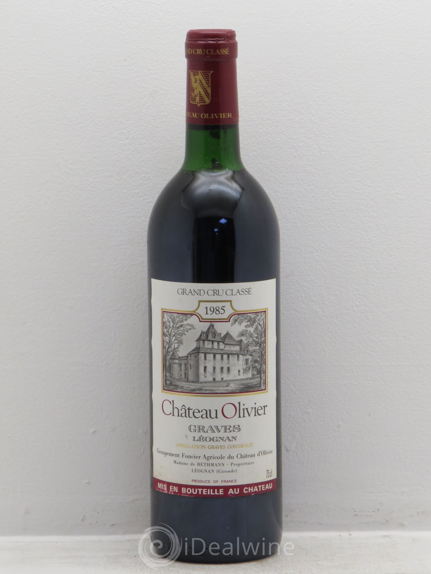 Château Olivier Cru Classé de Graves 1985 - Lot de 1 bouteille - 0