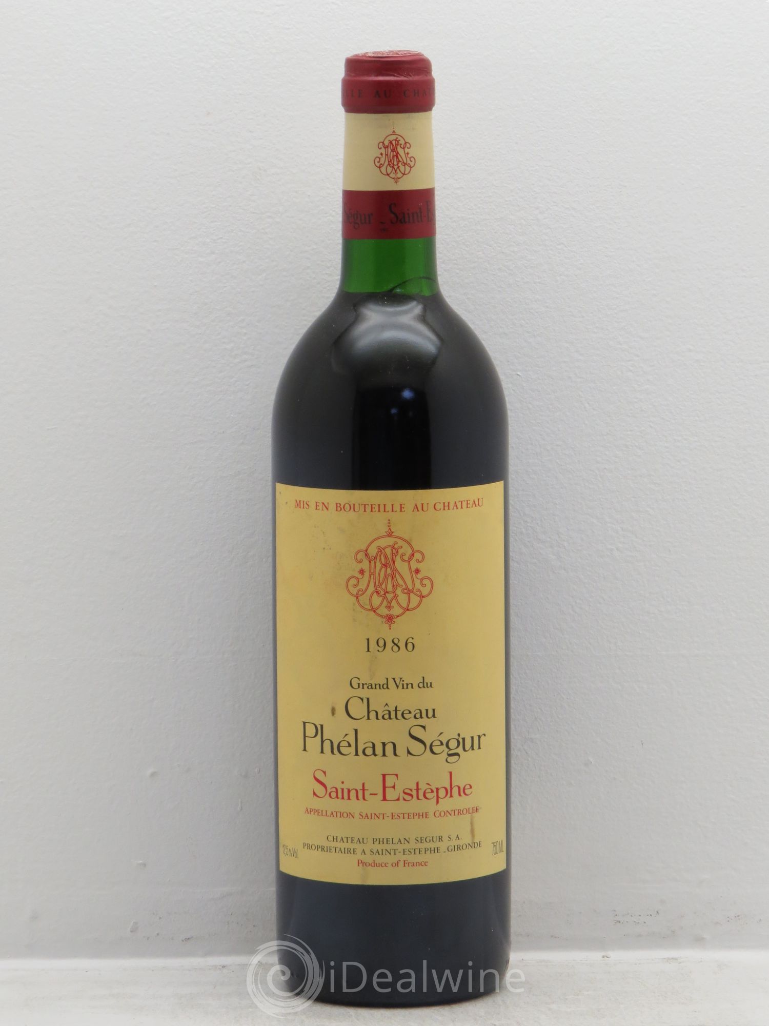 Château Phélan Ségur 1986 - Lot de 1 bouteille - 0