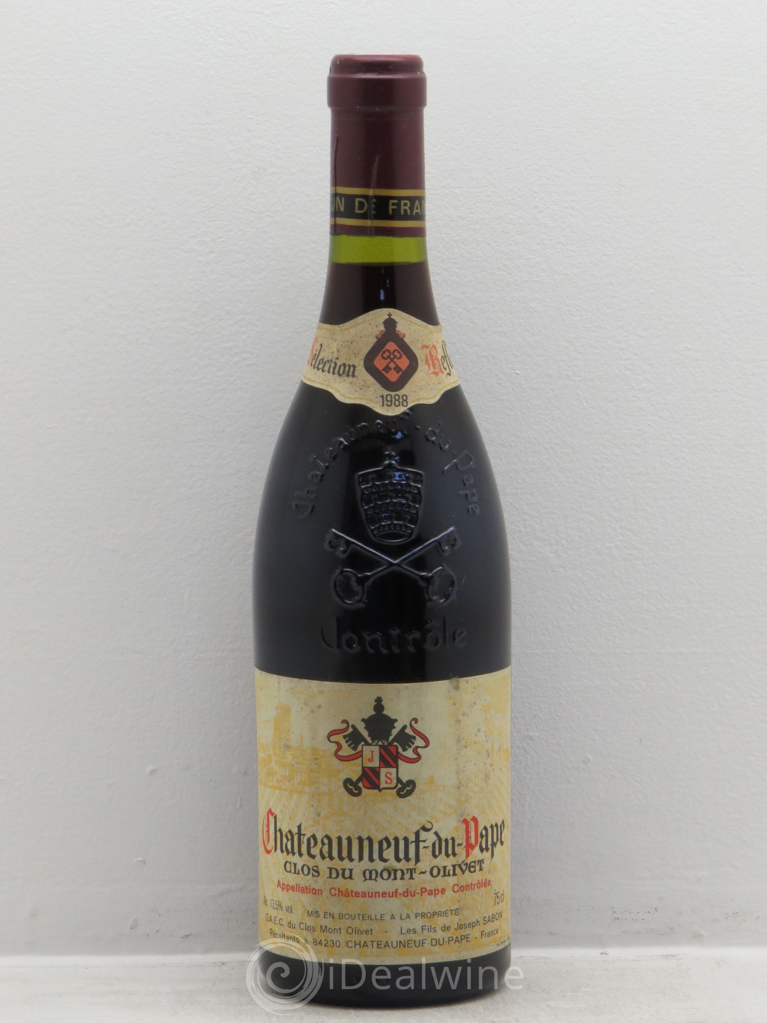 Châteauneuf-du-Pape Clos du Mont-Olivet Sélection reflets 1988 - Lot de 1 bouteille - 0