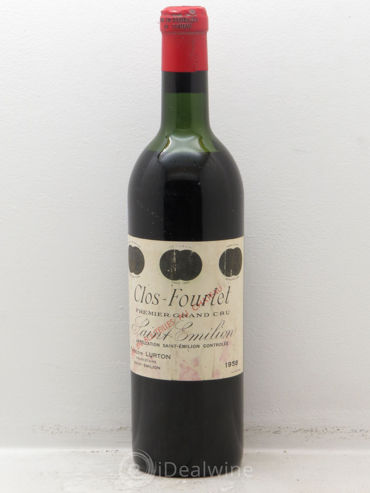 Clos Fourtet 1er Grand Cru Classé B 1958 - Lot de 1 bouteille - 0