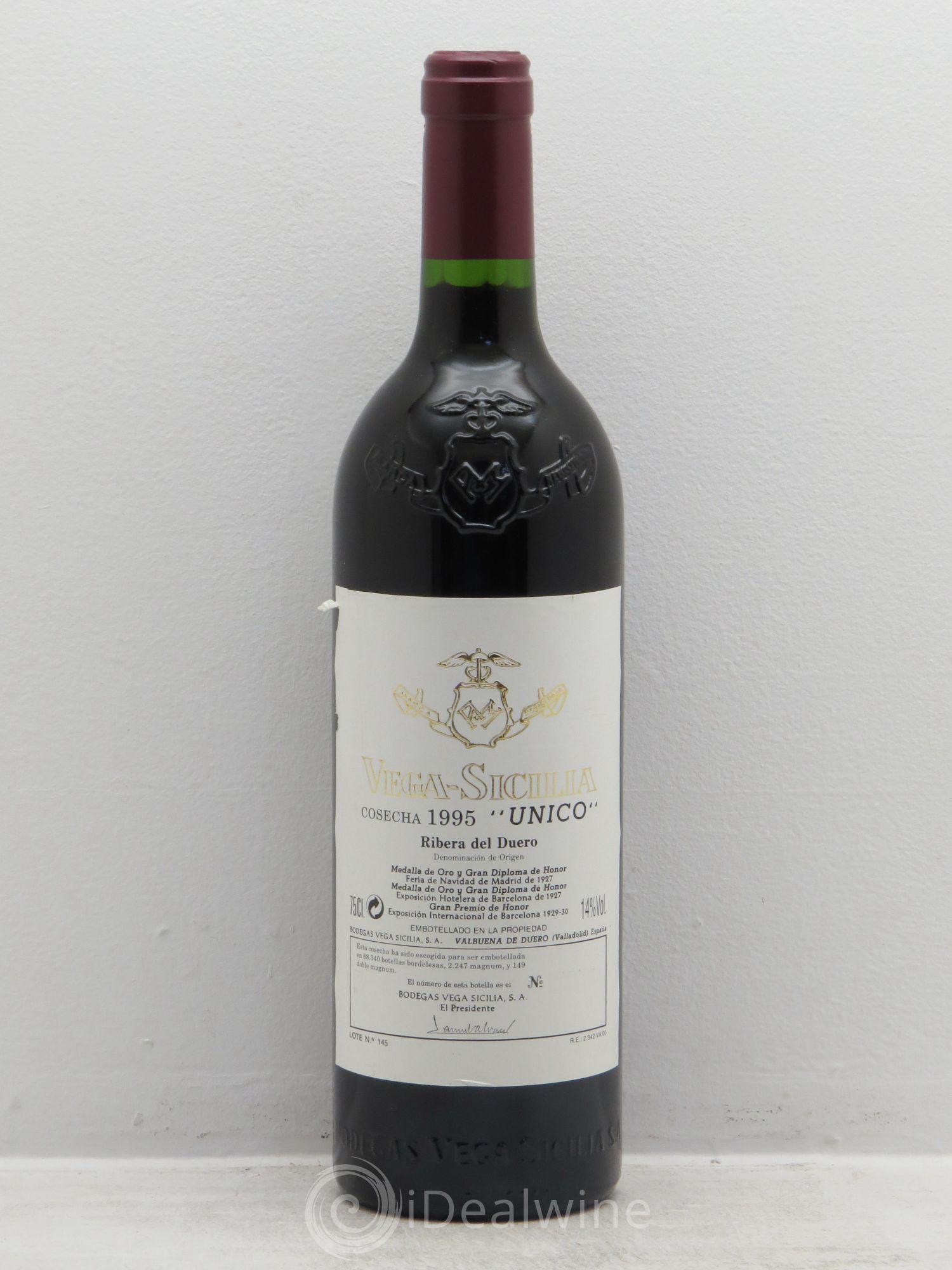 Ribera Del Duero DO Vega Sicilia Unico Famille Alvarez 1995 - Lot de 1 bouteille - 0