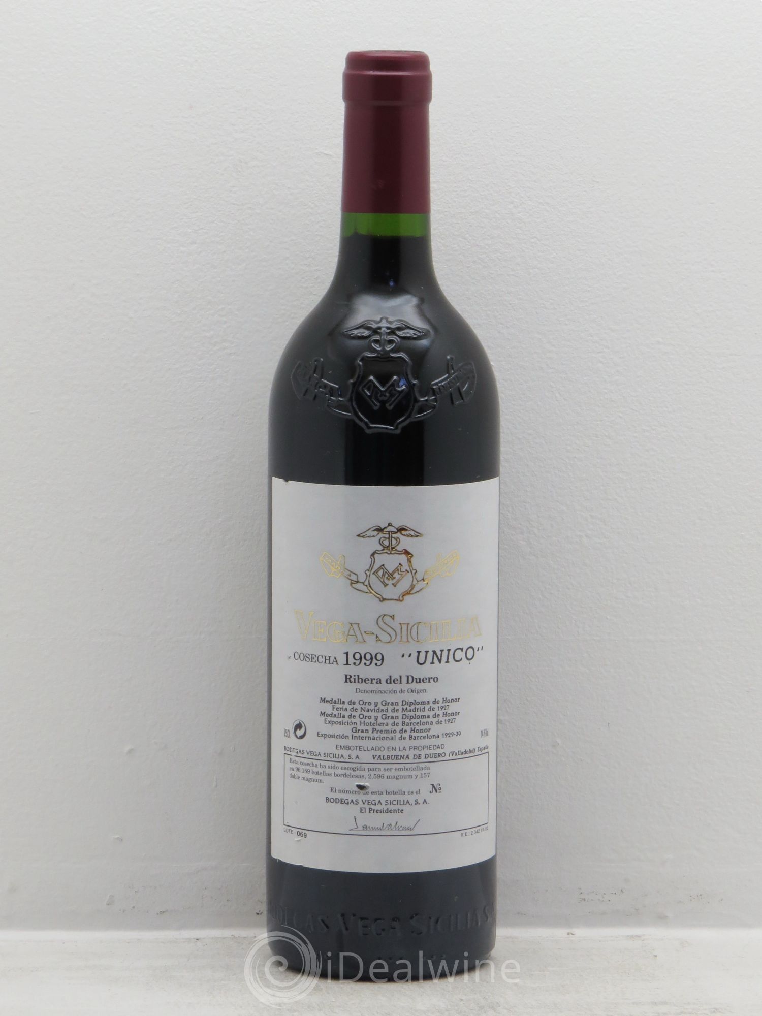 Ribera Del Duero DO Vega Sicilia Unico Famille Alvarez 1999 - Lot de 1 bouteille - 0