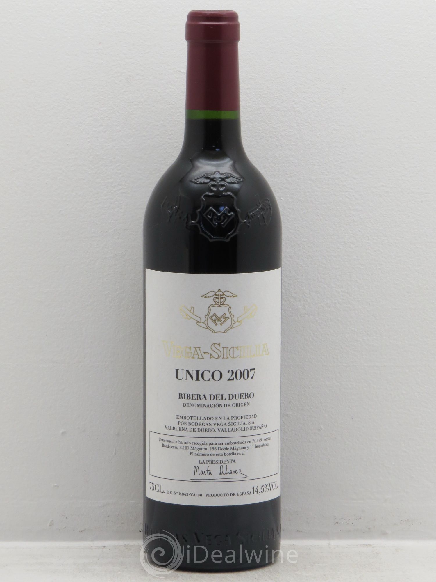 Ribera Del Duero DO Vega Sicilia Unico Famille Alvarez 2007 - Lot de 1 bouteille - 0