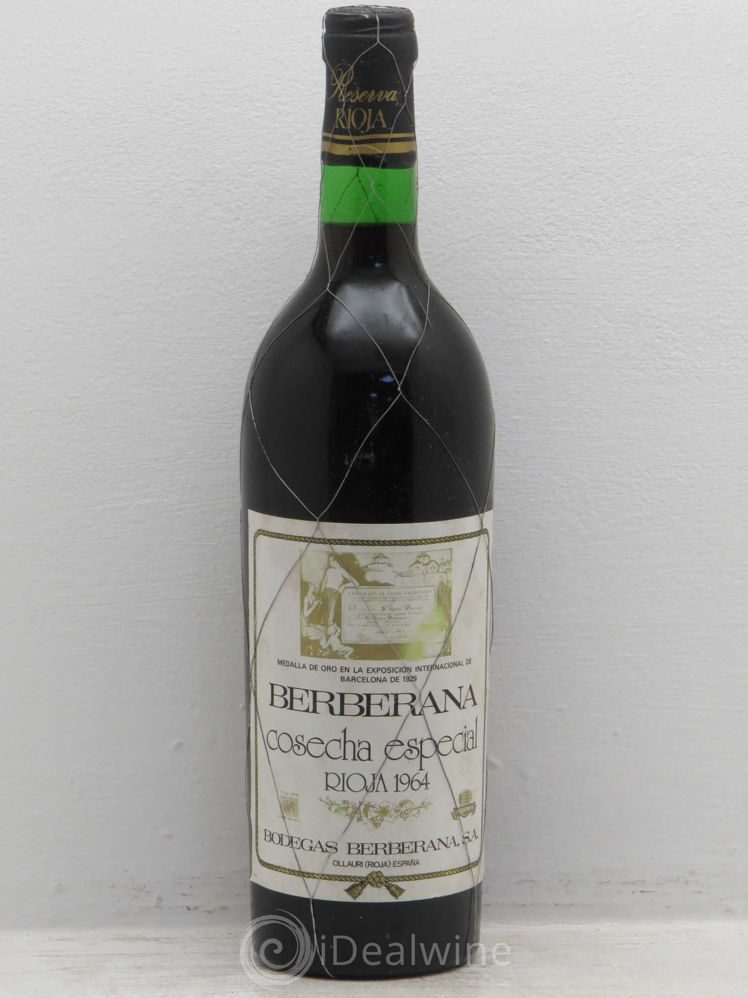 Rioja DOCA Berberana gran reserva cosecha especial 1964 - Lotto di 1 bottiglia - 0