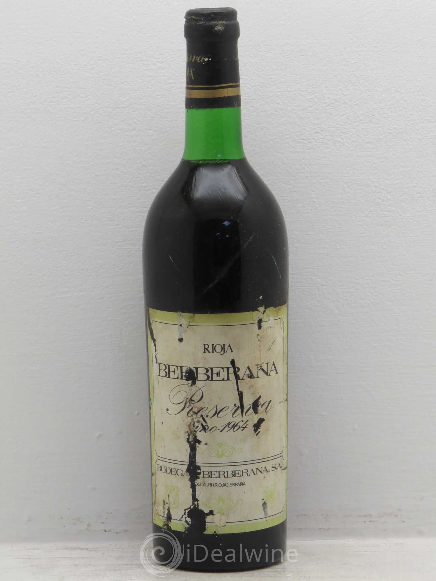 Rioja DOCA Berberana reserva 1964 - Lotto di 1 bottiglia - 0