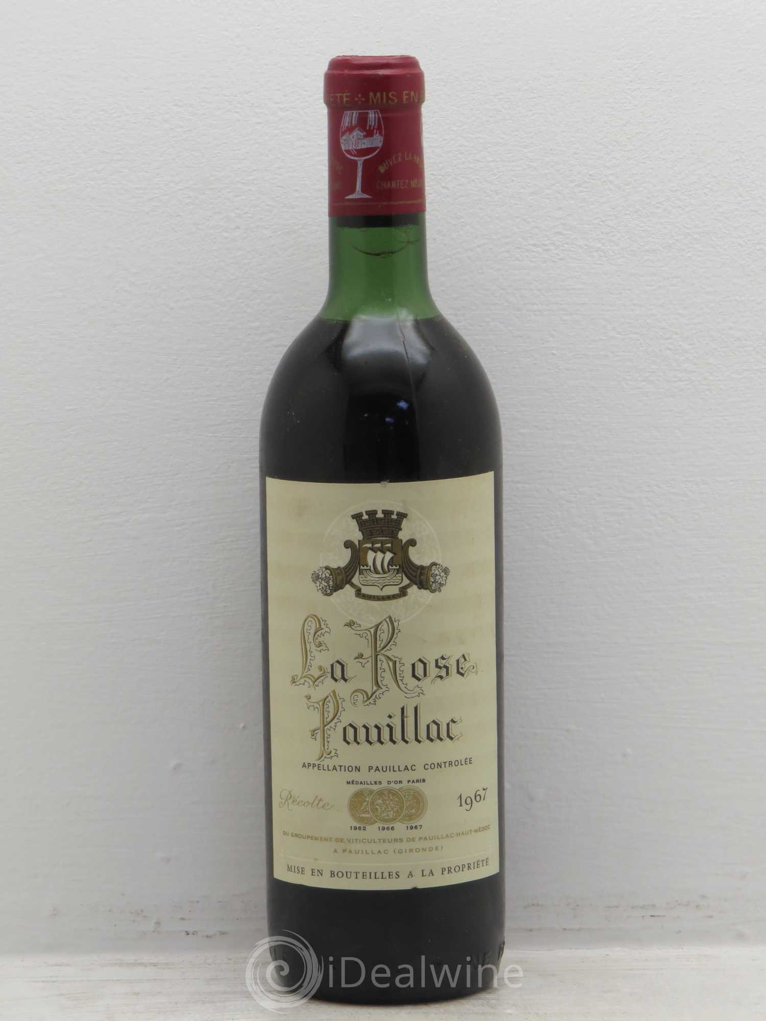 La Rose Pauillac 1967 - Lot de 1 bouteille - 0