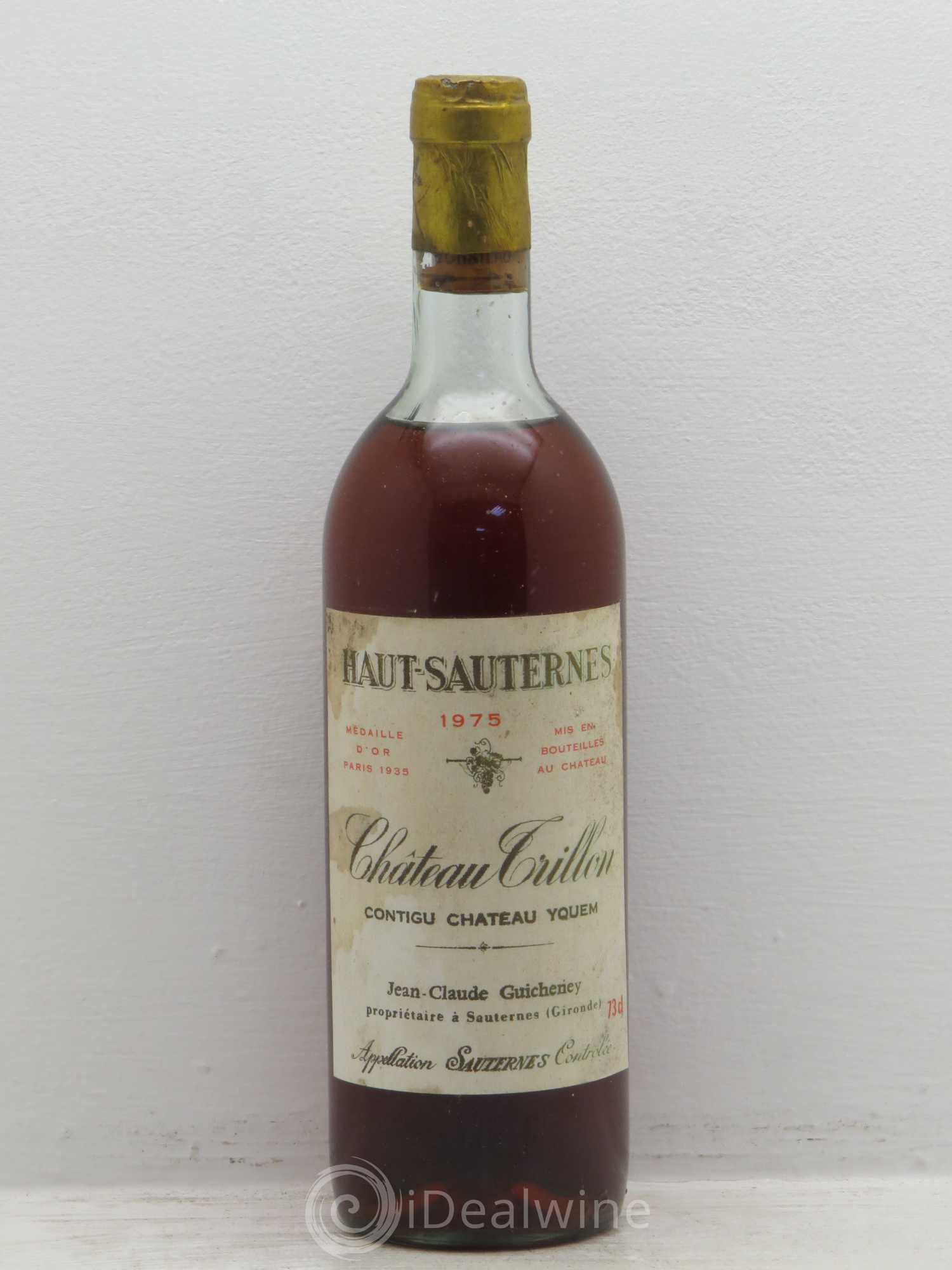 Sauternes Trillon 1975 - Posten von 1 Flasche - 0
