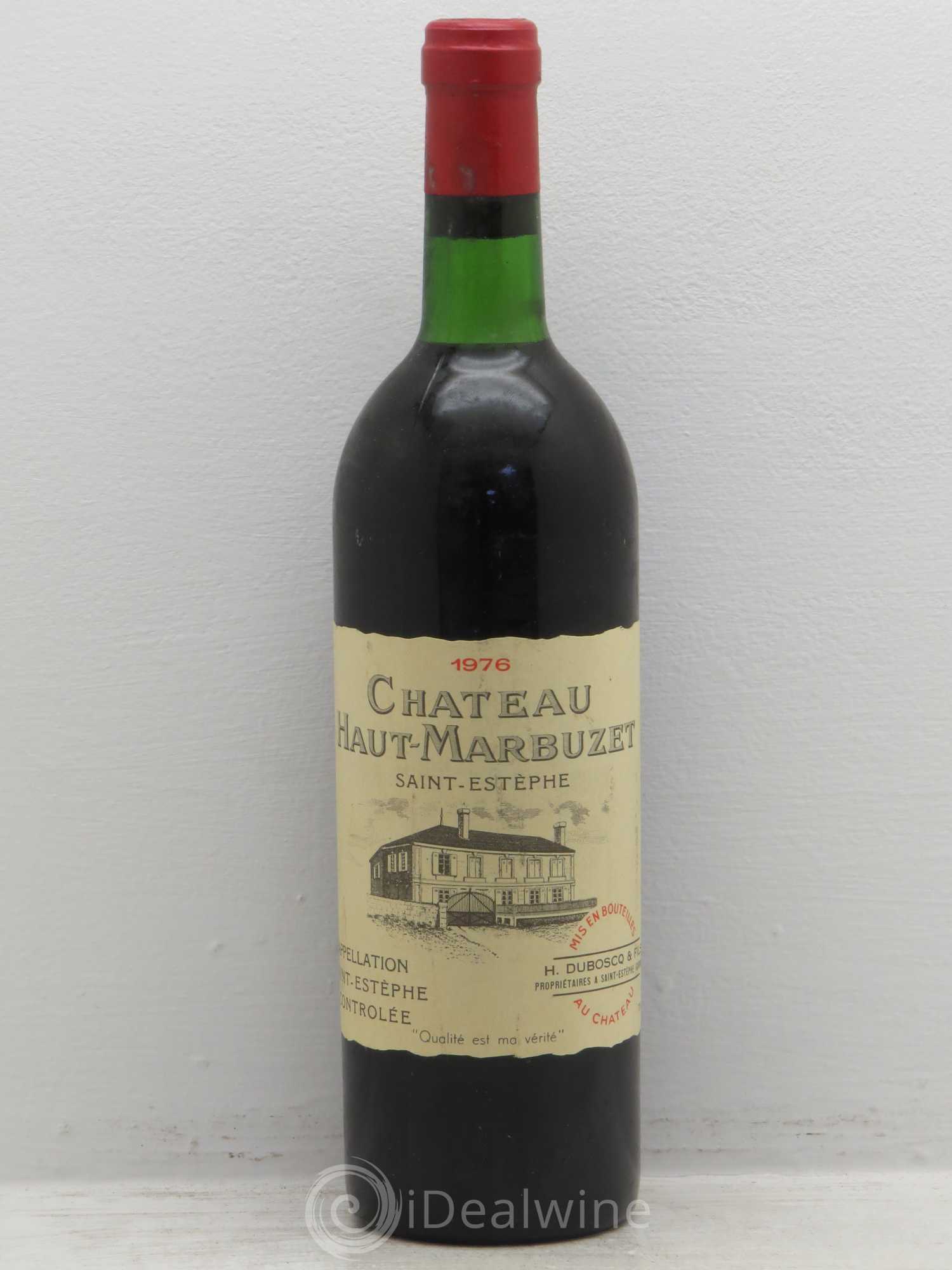 Château Haut Marbuzet 1976 - Lot de 1 bouteille - 0