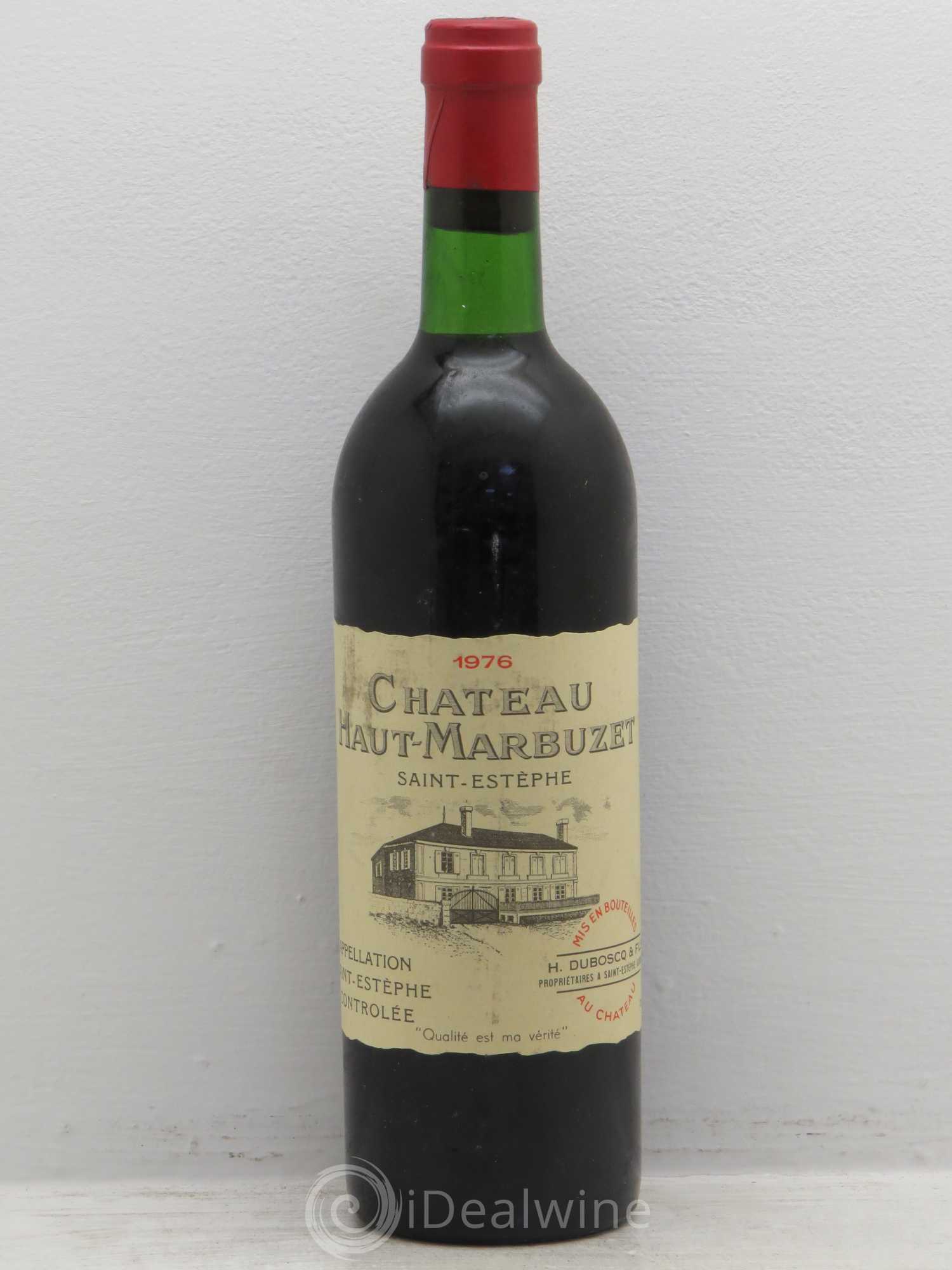Château Haut Marbuzet 1976 - Lot de 1 bouteille - 0