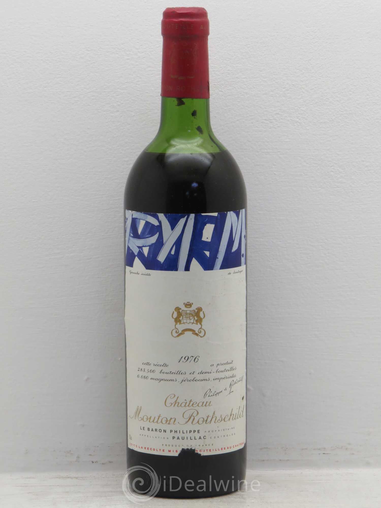 Château Mouton Rothschild 1er Grand Cru Classé 1976 - Lot de 1 bouteille - 0