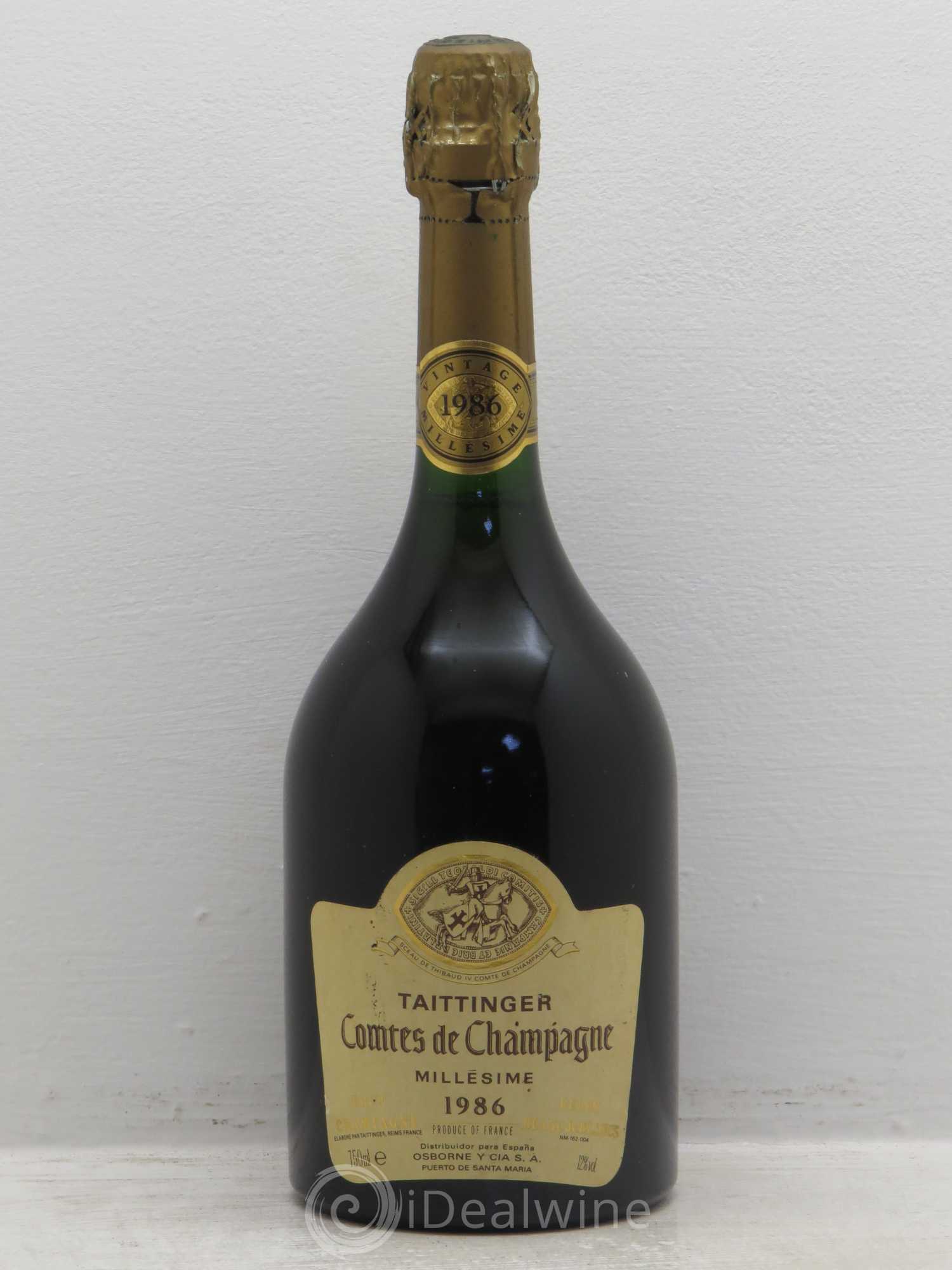 Comtes de Champagne Taittinger 1986 - Lot de 1 bouteille - 0