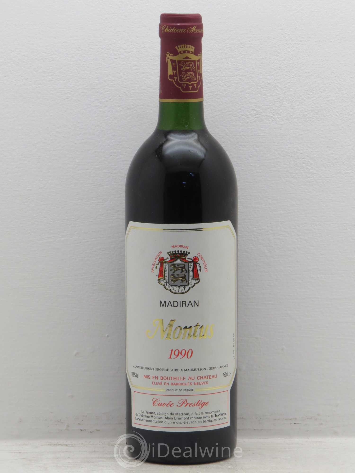 Madiran Château Montus-Prestige Alain Brumont 1990 - Lot de 1 bouteille - 0