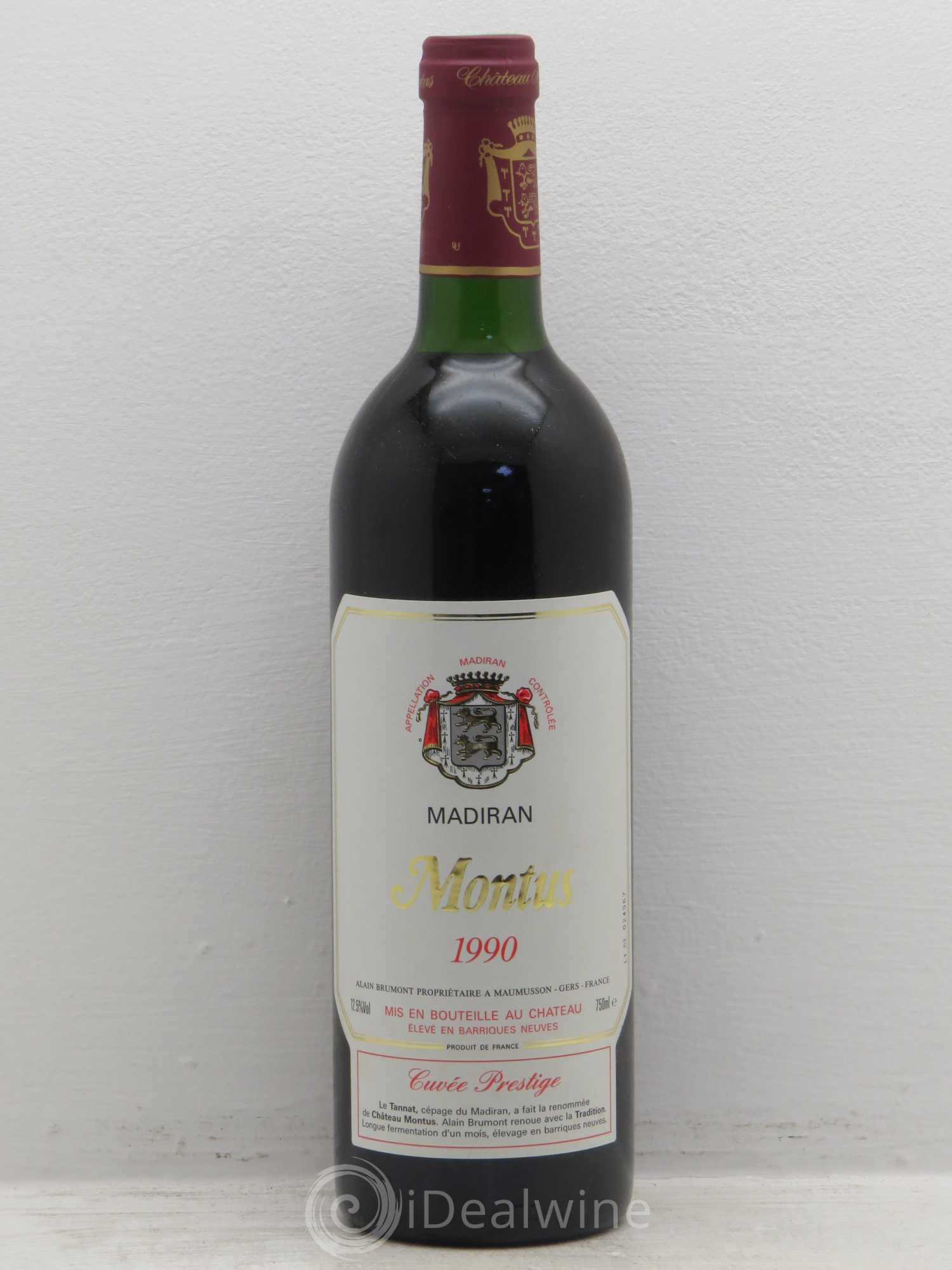 Madiran Château Montus-Prestige Alain Brumont 1990 - Lot de 1 bouteille - 0
