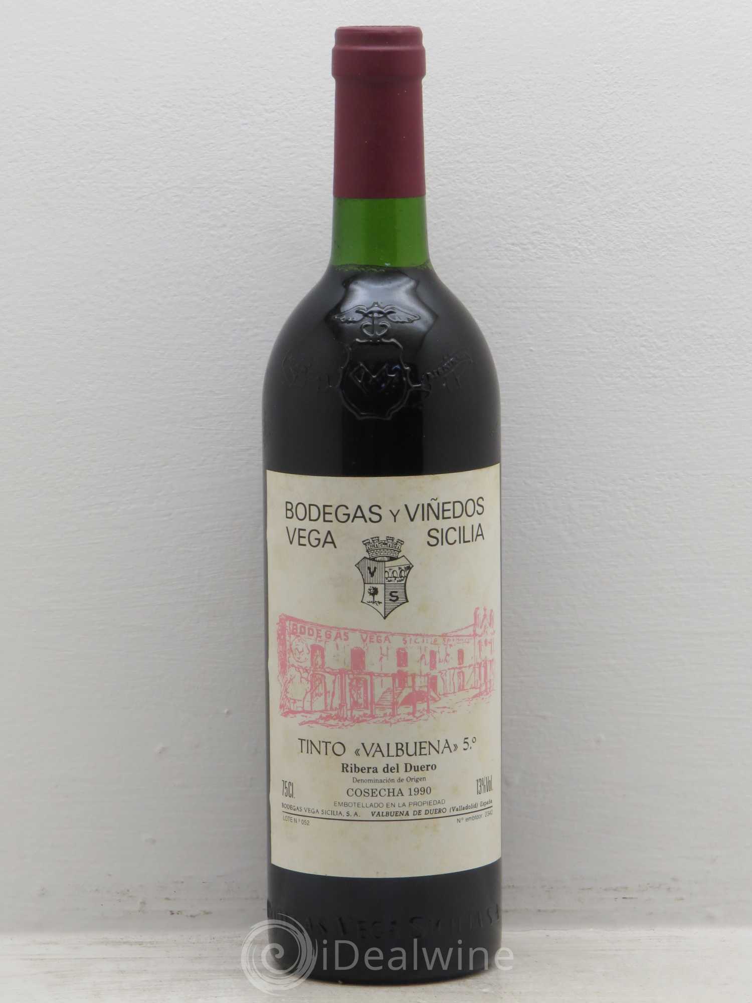 Ribera Del Duero DO vega sicilia tinto valbuena 1990 - Posten von 1 Flasche - 0