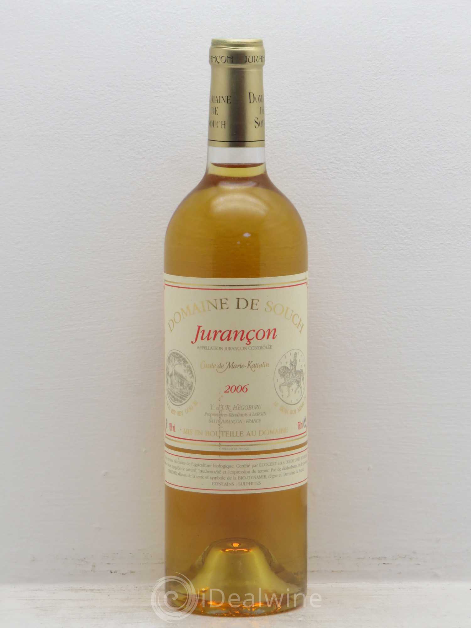 Jurançon Marie Kattalyn Souch (Domaine de) 2006 - Lotto di 1 bottiglia - 0