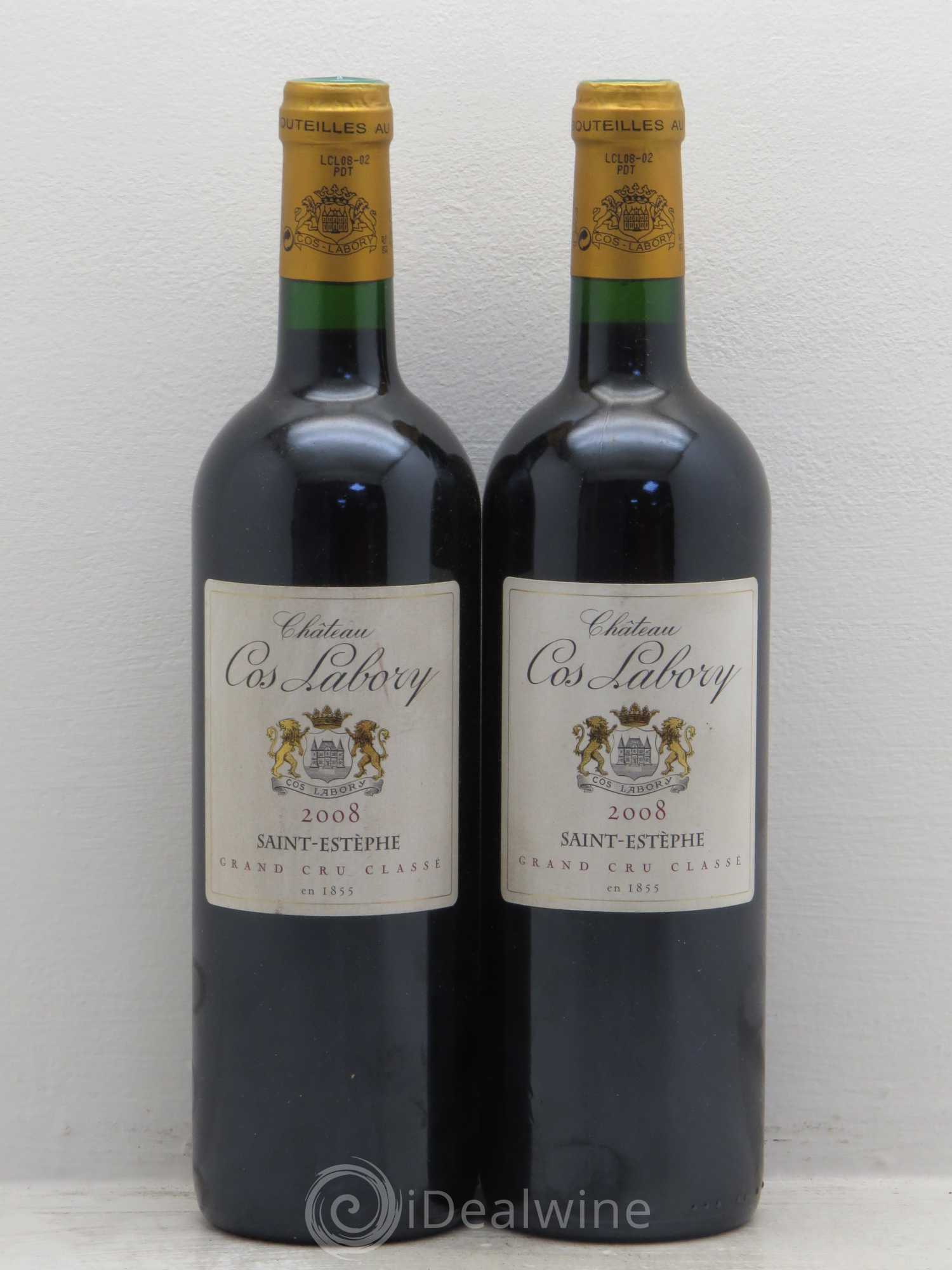 Château Cos Labory 5ème Grand Cru Classé 2008 - Lot de 2 bouteilles - 0