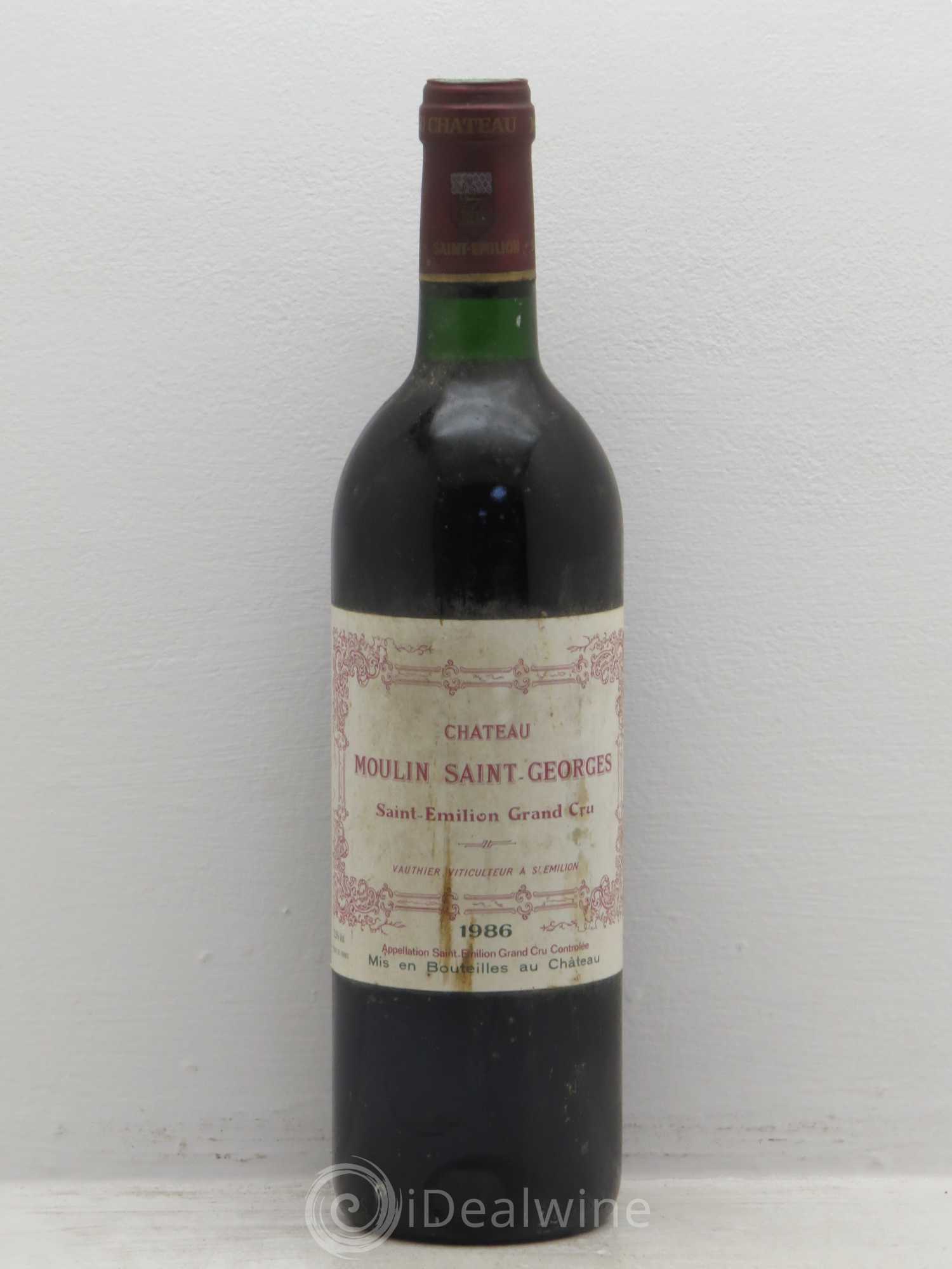 Bordeaux Moulin saint georges 1986 - Lot de 1 bouteille - 0