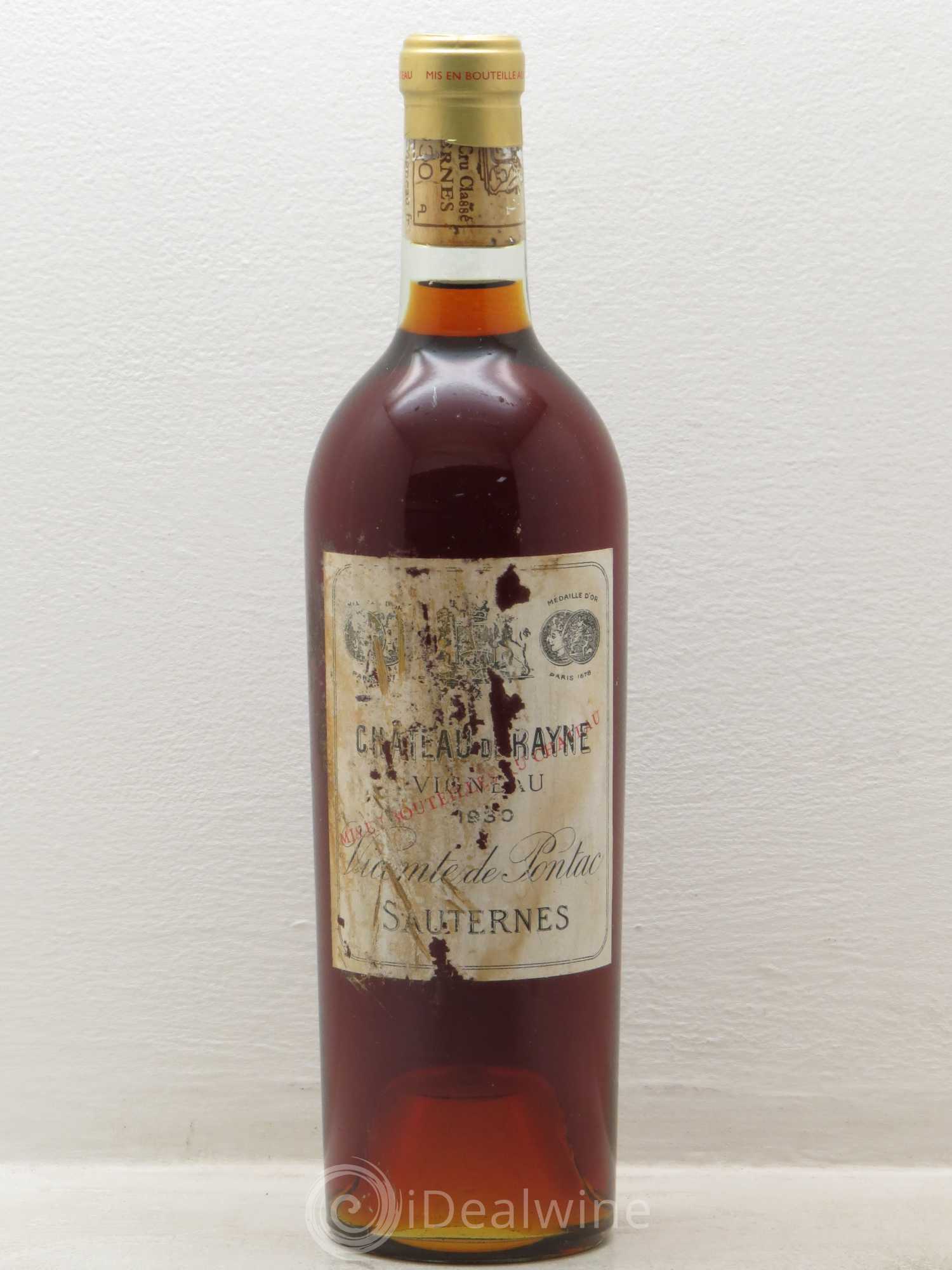 Château de Rayne Vigneau 1er Grand Cru Classé 1930 - Lotto di 1 bottiglia - 0