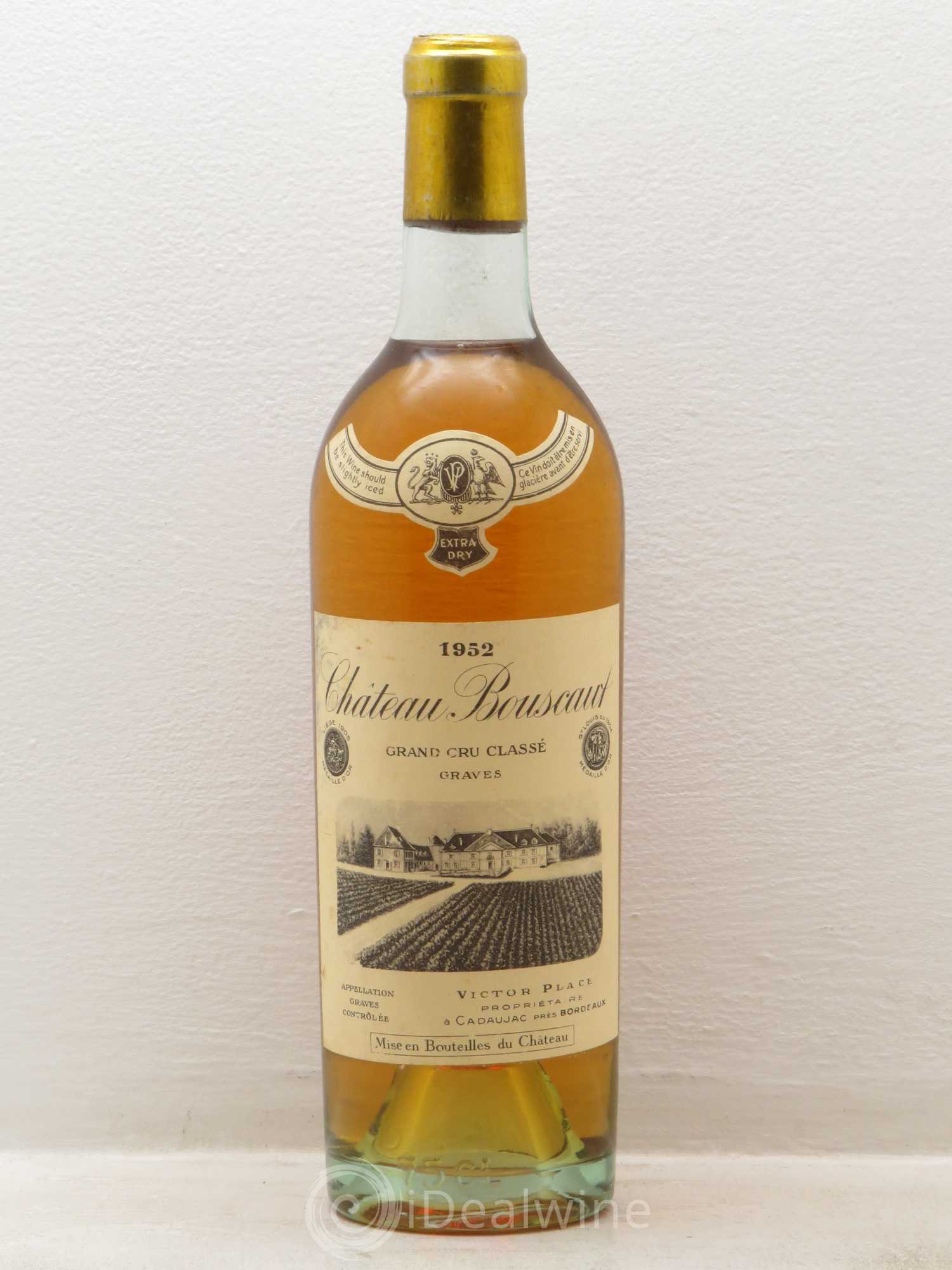 Château Bouscaut Cru Classé de Graves 1952 - Lot de 1 bouteille - 0