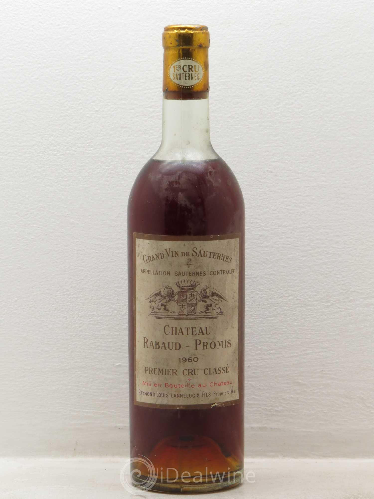Château Rabaud Promis 1er Grand Cru Classé 1960 - Posten von 1 Flasche - 0