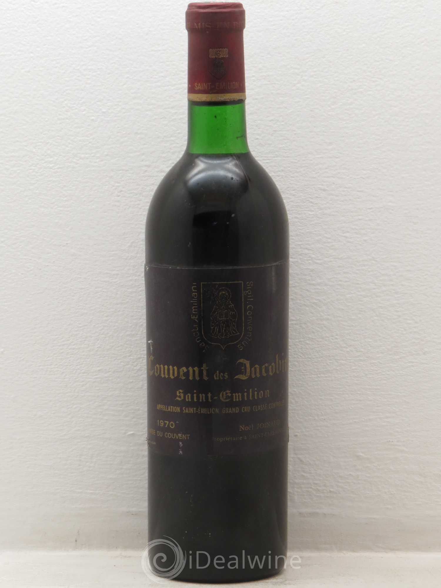 Château Couvent des Jacobins Grand Cru Classé 1970 - Lot de 1 bouteille - 0