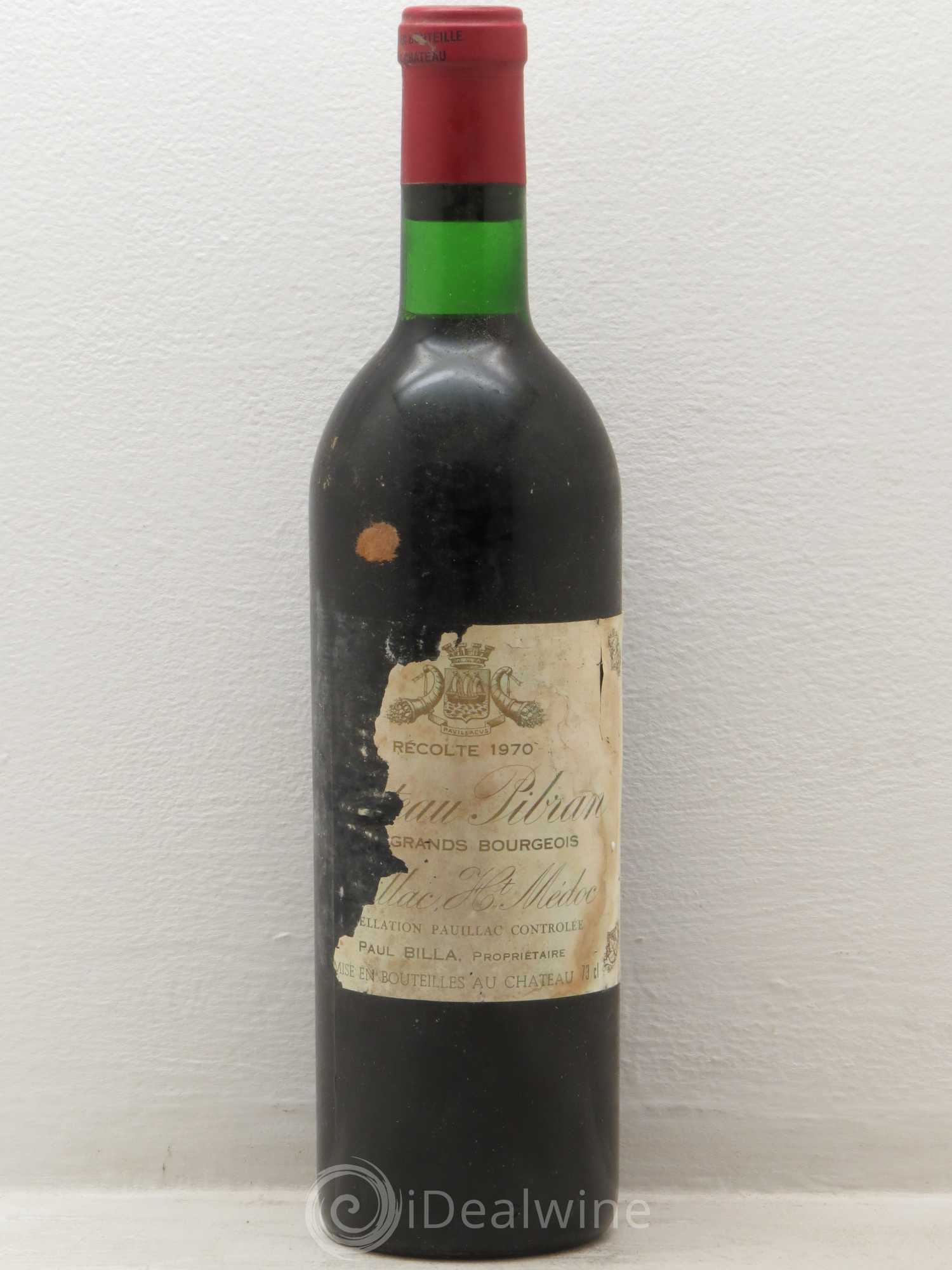 Château Pibran 1970 - Lot de 1 bouteille - 0