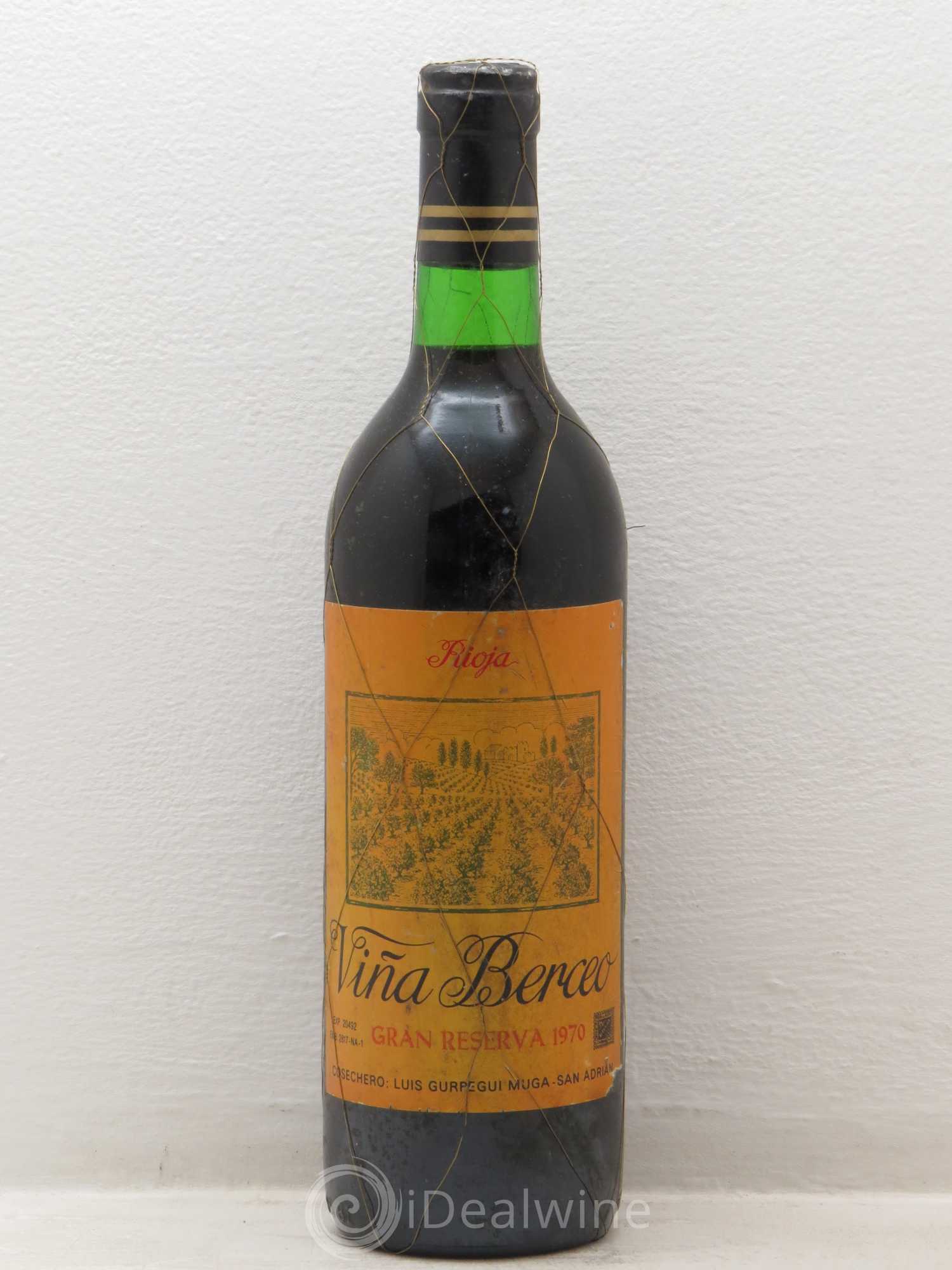 Rioja DOCA Vina Berceo Gran Reserva 1970 - Lotto di 1 bottiglia - 0