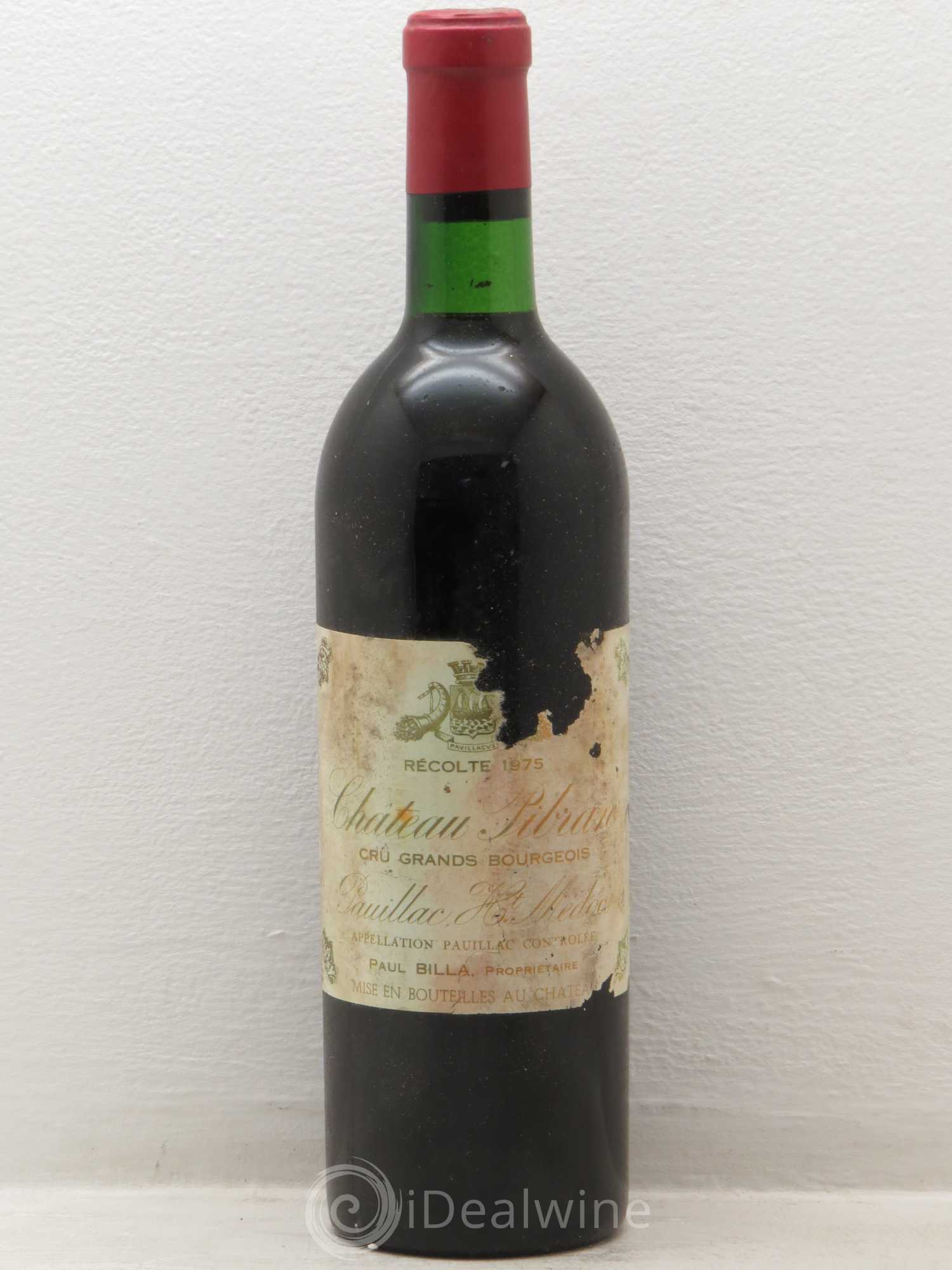 Château Pibran 1975 - Lot de 1 bouteille - 0