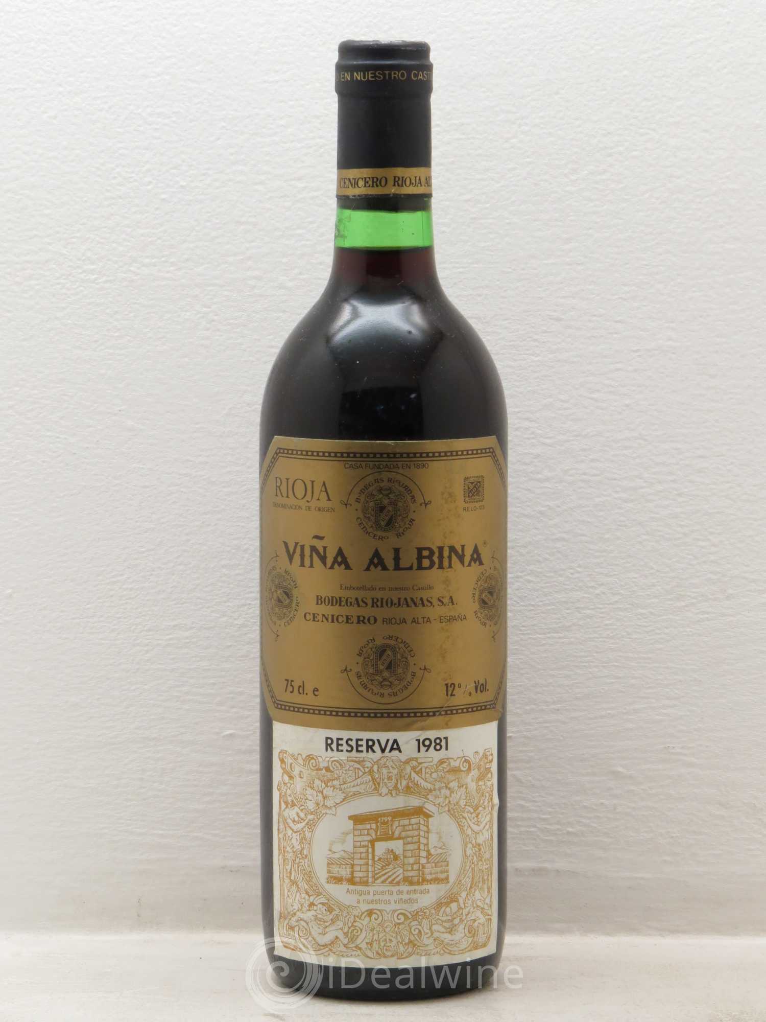 Rioja DOCA Vina Albina Reserva 1981 - Posten von 1 Flasche - 0
