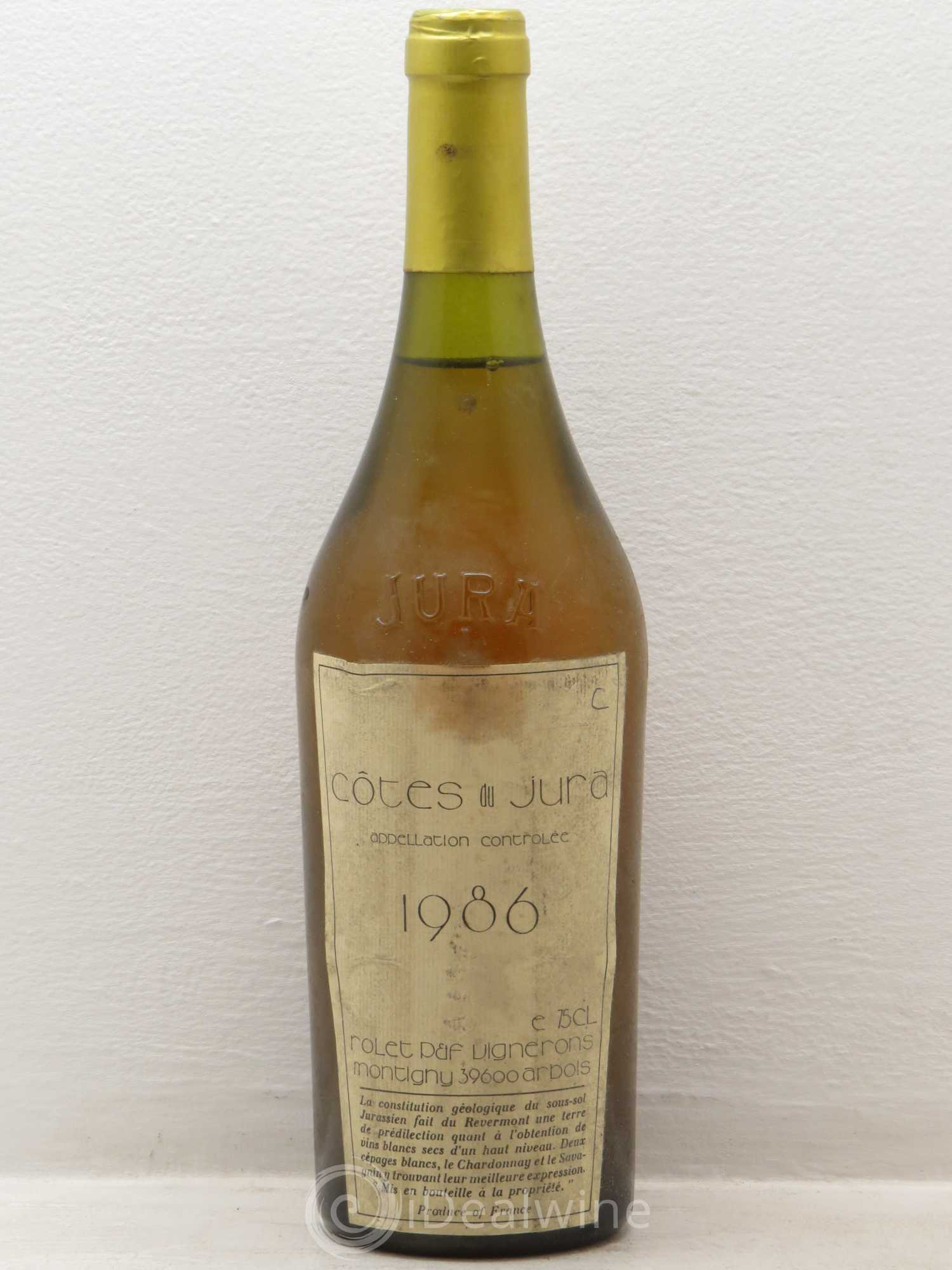 Côtes du Jura Domaine Rolet P&F 1986 - Posten von 1 Flasche - 0