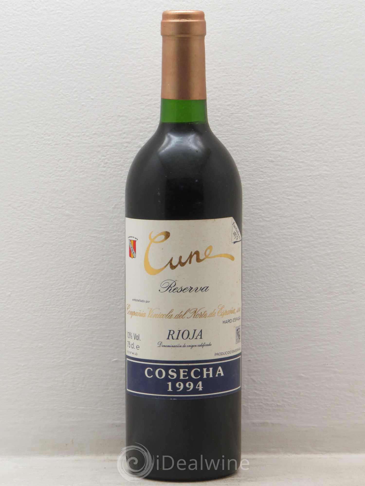 Rioja DOCA Cune Reserva 1994 - Lot de 1 bouteille - 0