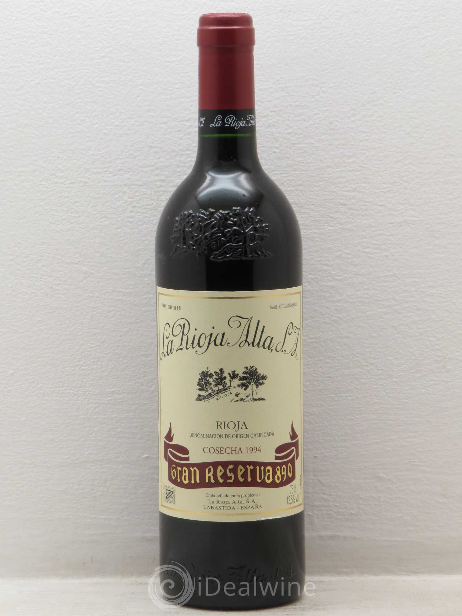 Rioja DOCA La Rioja Alta Gran Reserva 890 1994 - Lot de 1 bouteille - 0